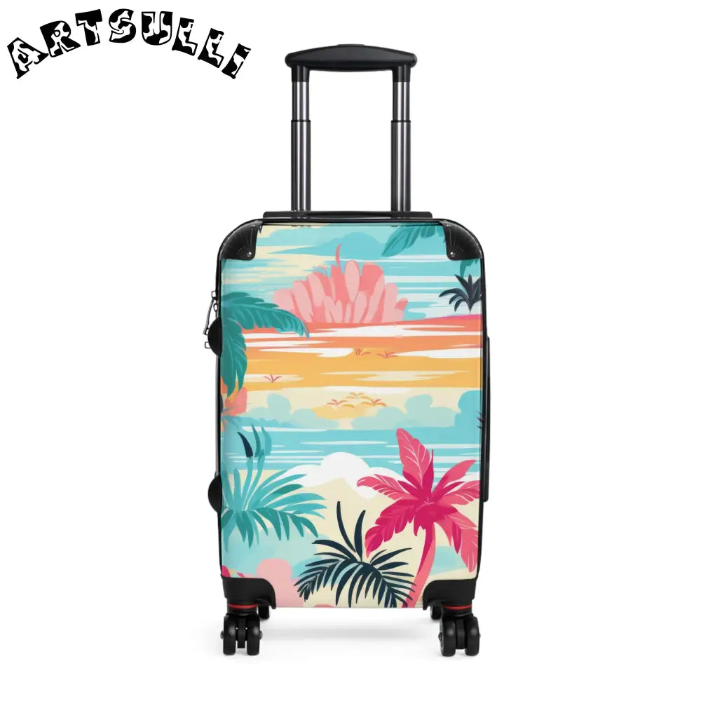 Afshar Island Dream Suitcase, Artsulli - Art is Long, Life is Short, Bags, Size, Small, Color, Black, , , 31096643109925212782
