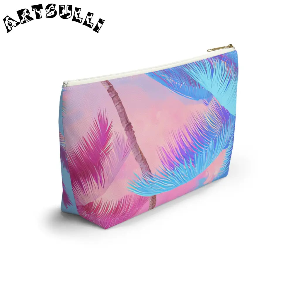 JAKKOUTTHEBXX Ethereal Pastel Palms Accessory Pouch w T-bottom
