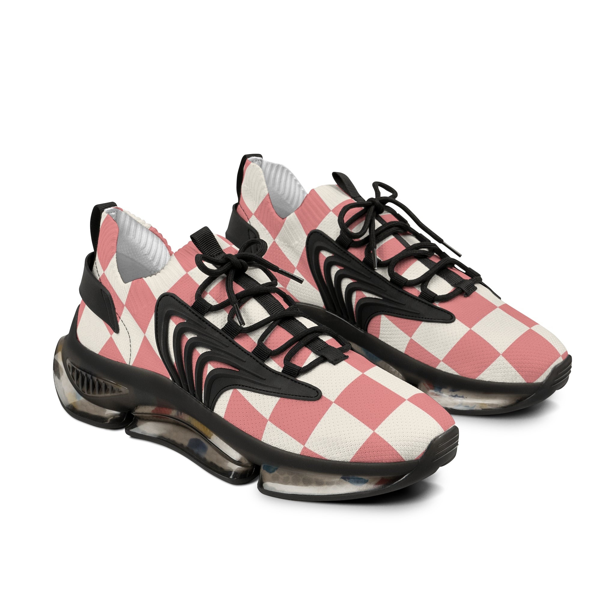 Retro Checkered Grassland Sprites Men's Mesh Sneakers, Artsulli - Art is Long, Life is Short, Shoes, Color, Black sole, Size, US 5, , , 29169461536629810927