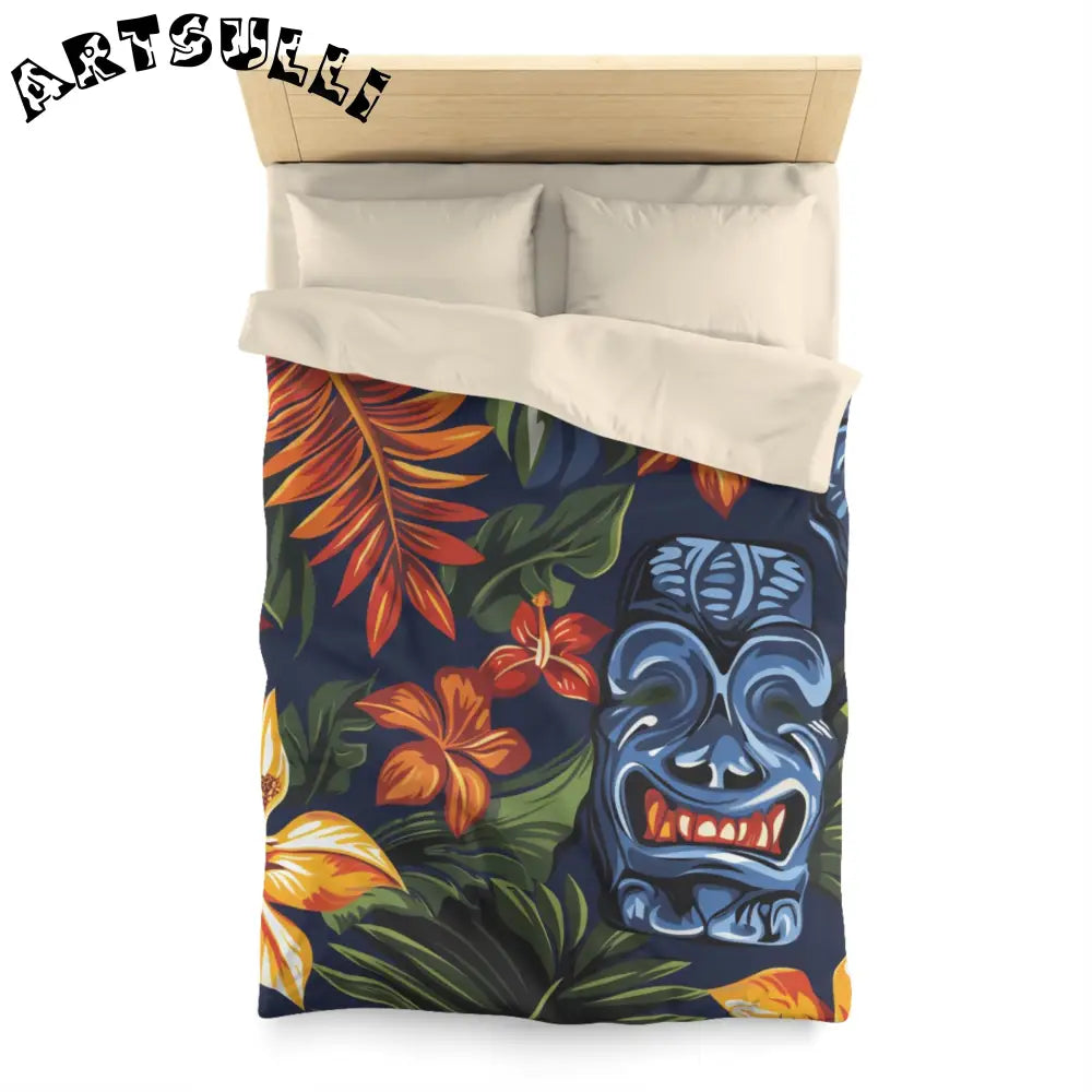JAKKOUTTHEBXX Tropical Tiki Mask Duvet Cover 2025