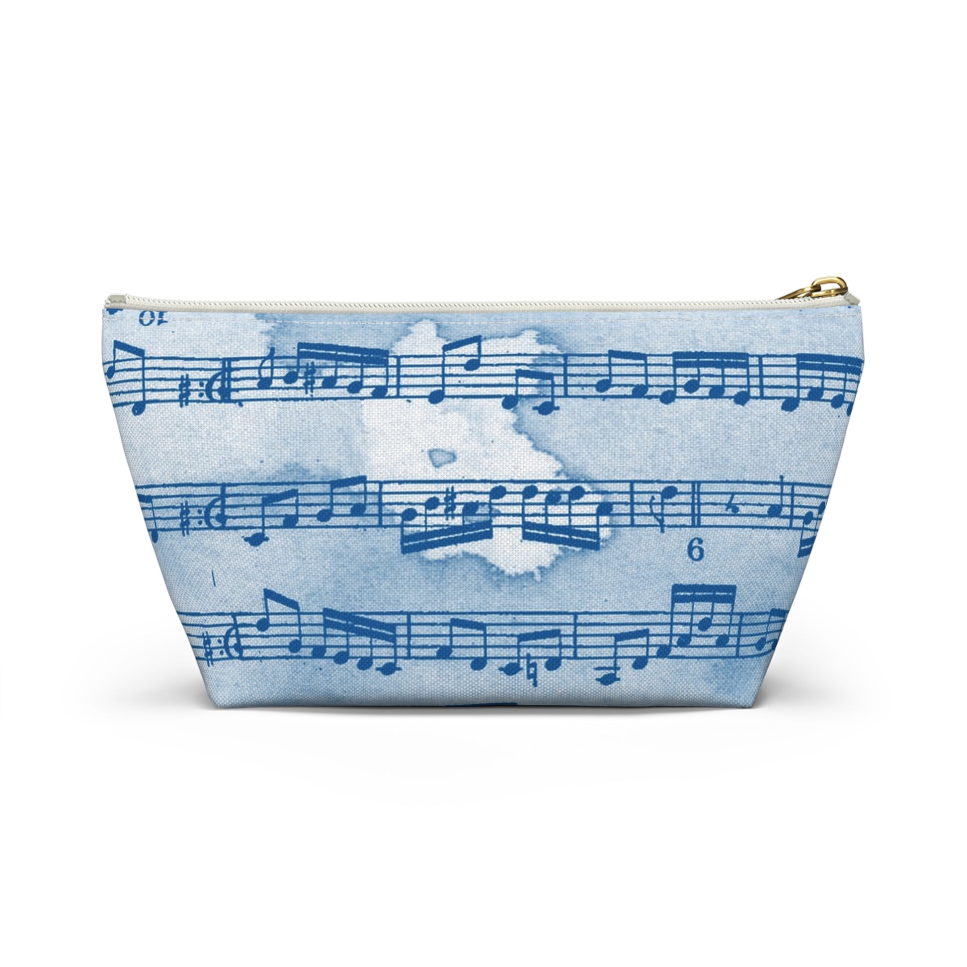 Drip Spill Type Beat Sheet Music Blue Accessory Pouch w T-bottom, Artsulli - Art is Long, Life is Short, Bags, , , , , , , 