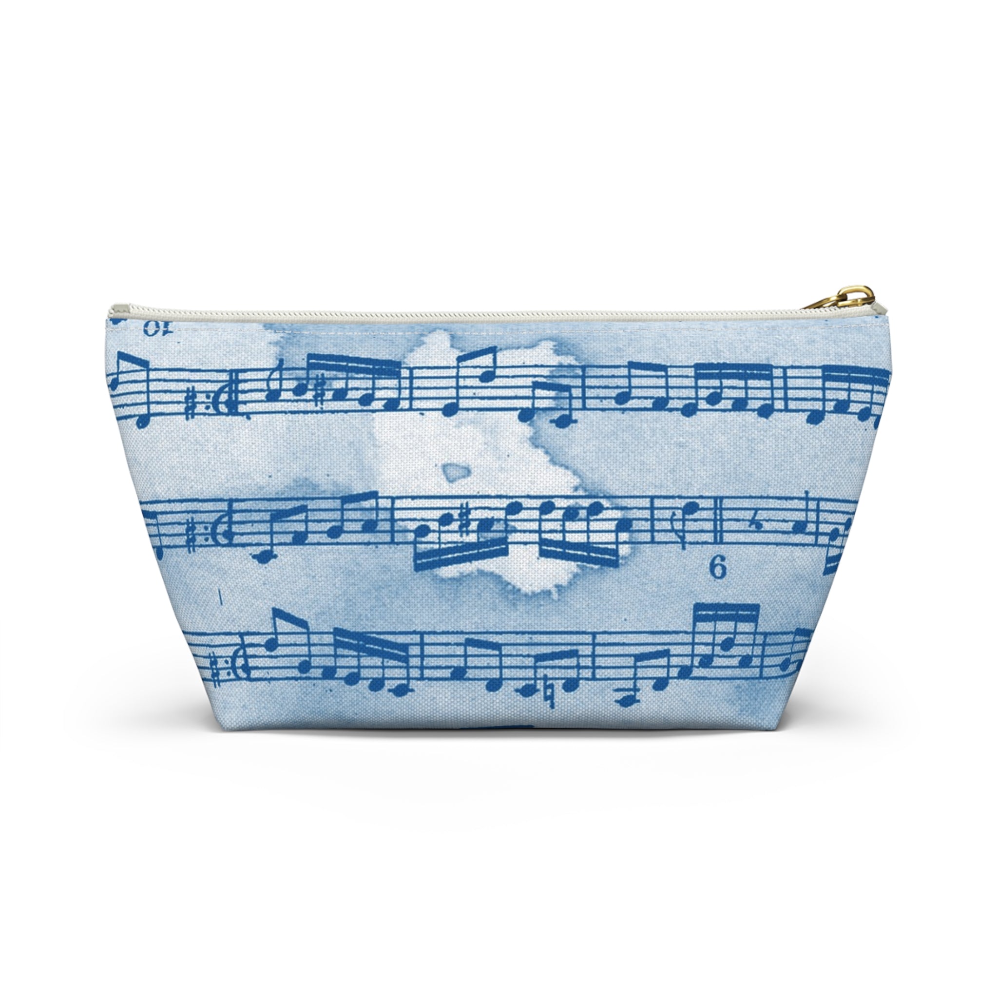 Drip Spill Type Beat Sheet Music Blue Accessory Pouch w T-bottom, Artsulli - Art is Long, Life is Short, Bags, , , , , , , 