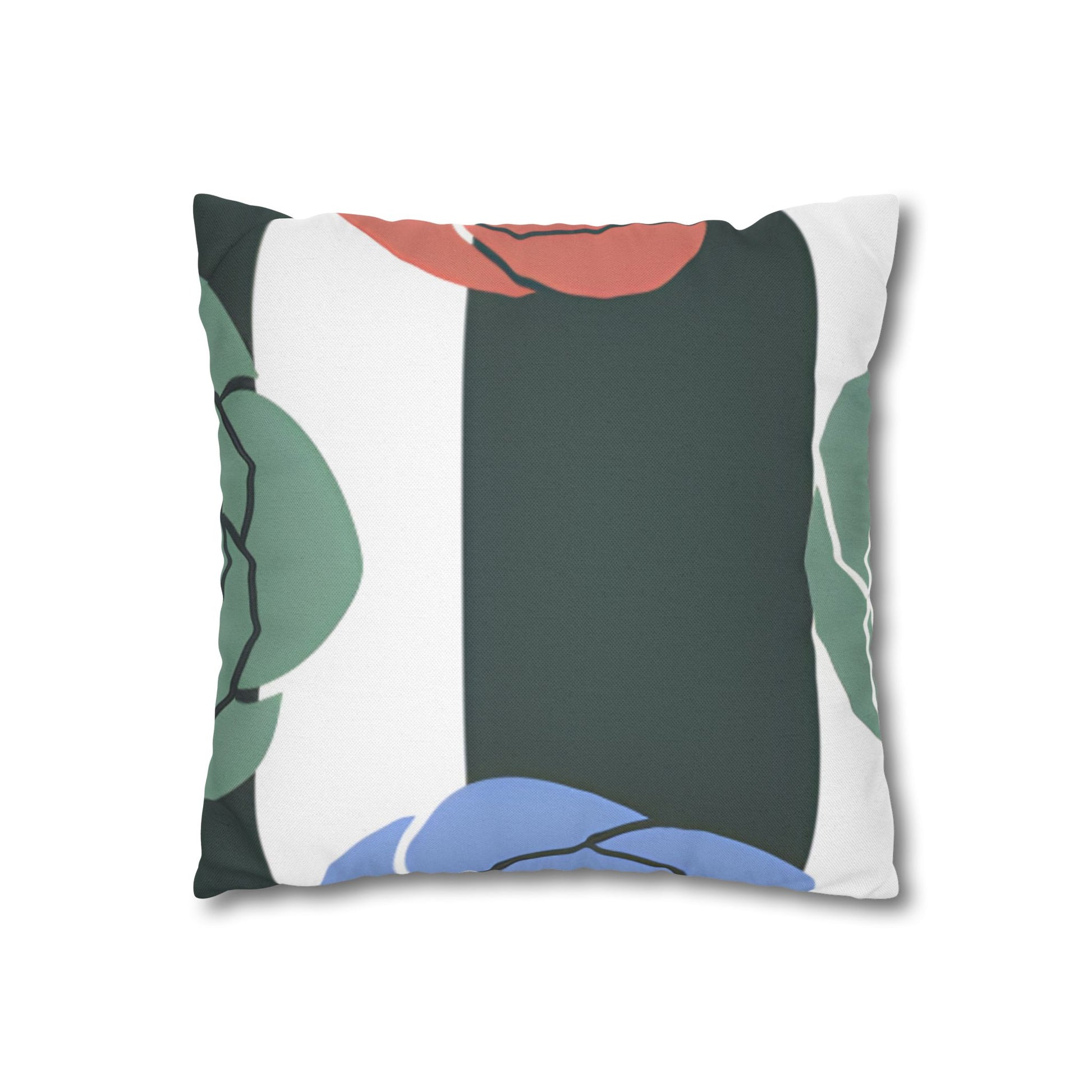 Striped Rose Garden Spun Polyester Square Pillowcase, Artsulli - Art is Long, Life is Short, Home Decor, , , , , , , 