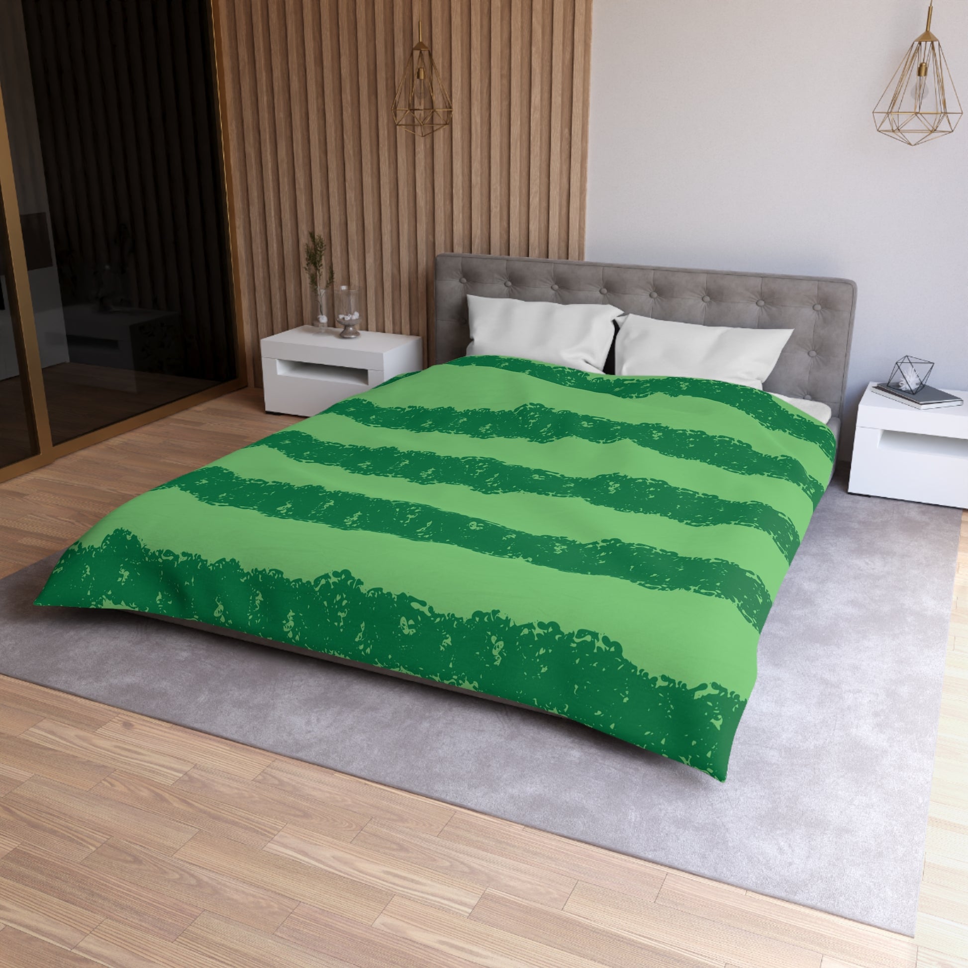 Watermelon Green Microfiber Duvet Cover, Artsulli - Art is Long, Life is Short, Home Decor, , , , , , , 