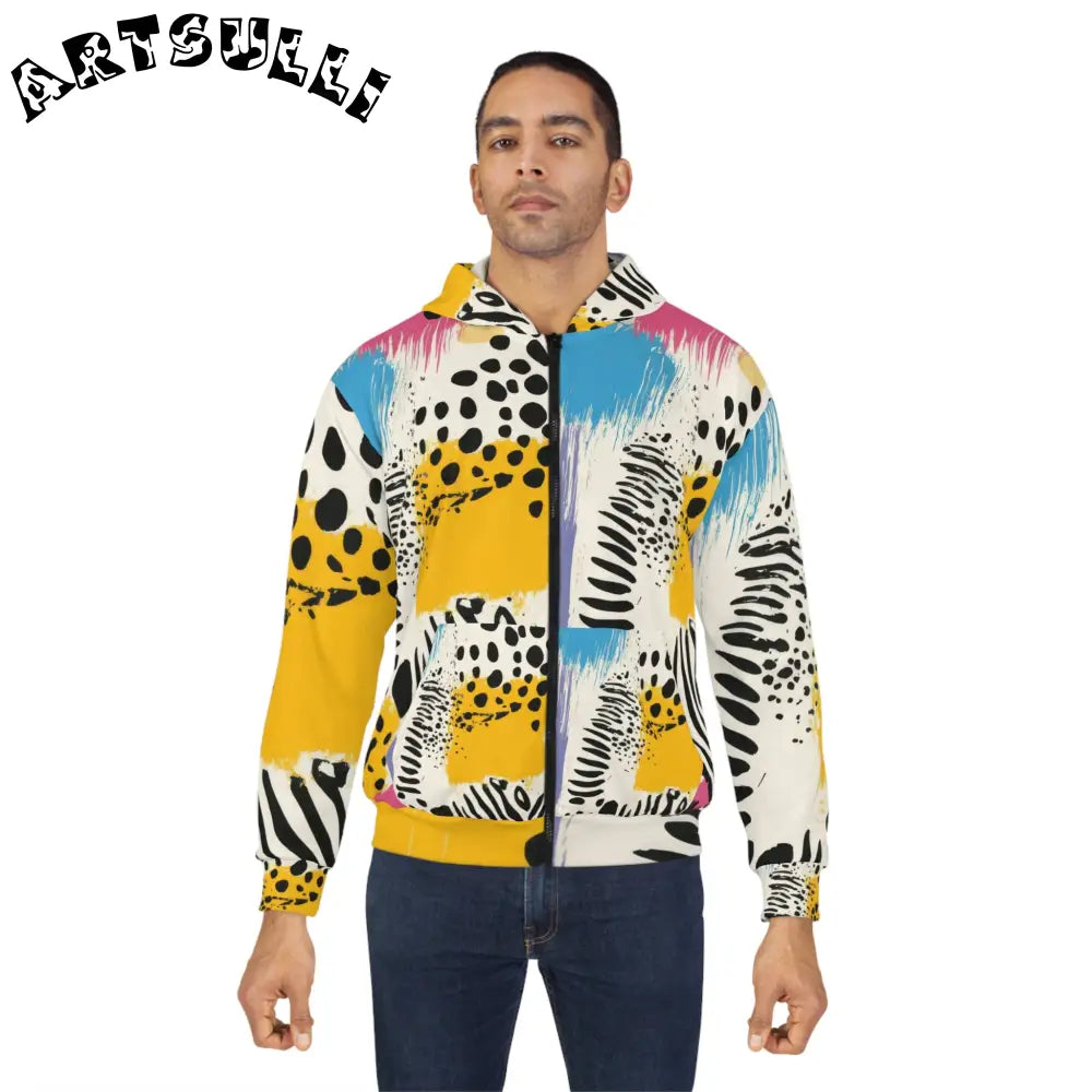 JAKKOUTTHEBXX Rae Zebra Rhapsody Unisex Zip Hoodie (AOP)