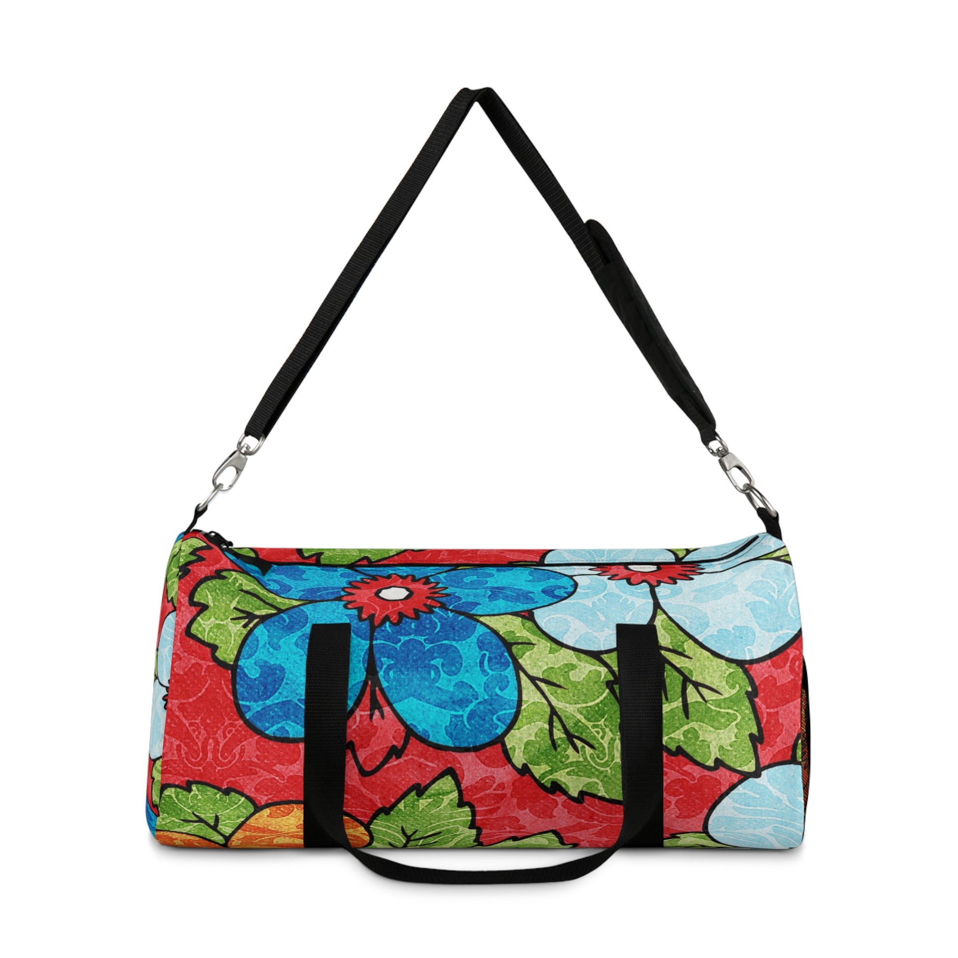Groovy Red Floral Kl Duffel Bag, Artsulli - Art is Long, Life is Short, Bags, , , , , , , 