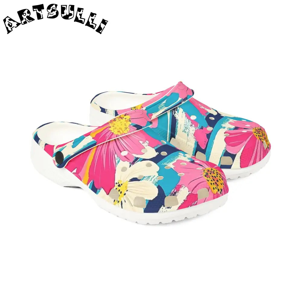 JAKKOUTTHEBXX Dayglo Floral Stripes Multi-Color EVA Foam Rubber