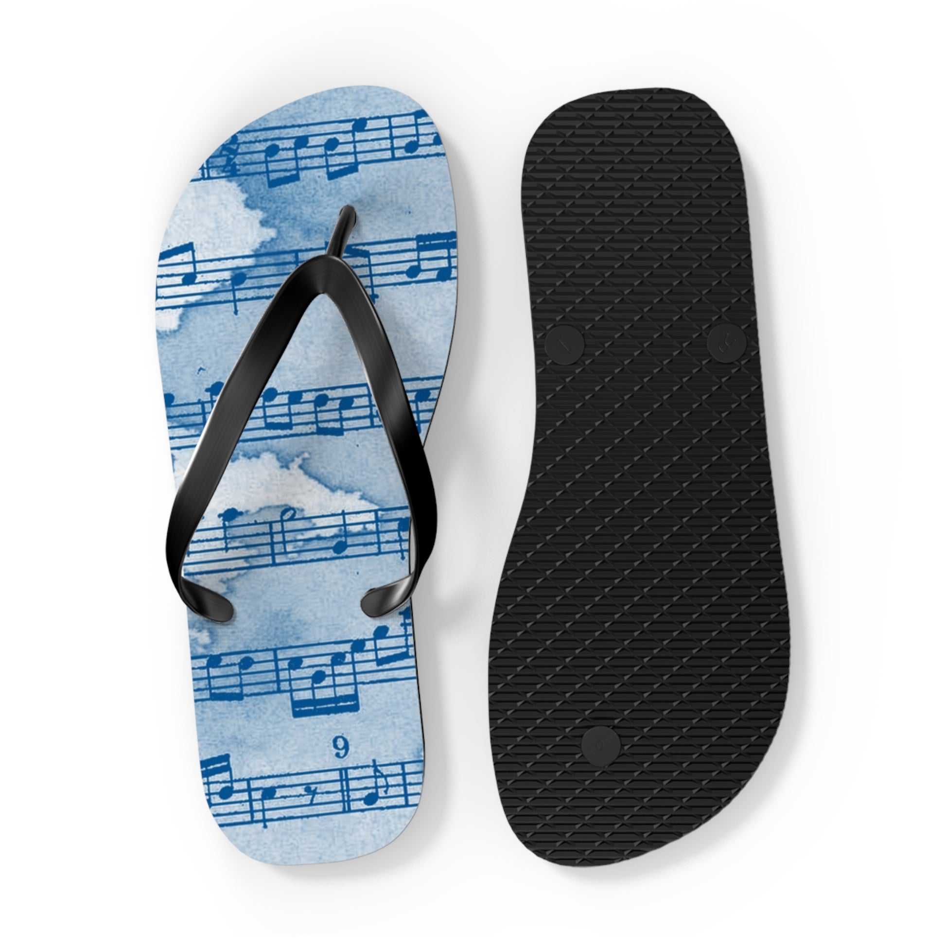 Drip Spill Type Beat Sheet Music Blue Flip Flops, Artsulli - Art is Long, Life is Short, Shoes, , , , , , , 
