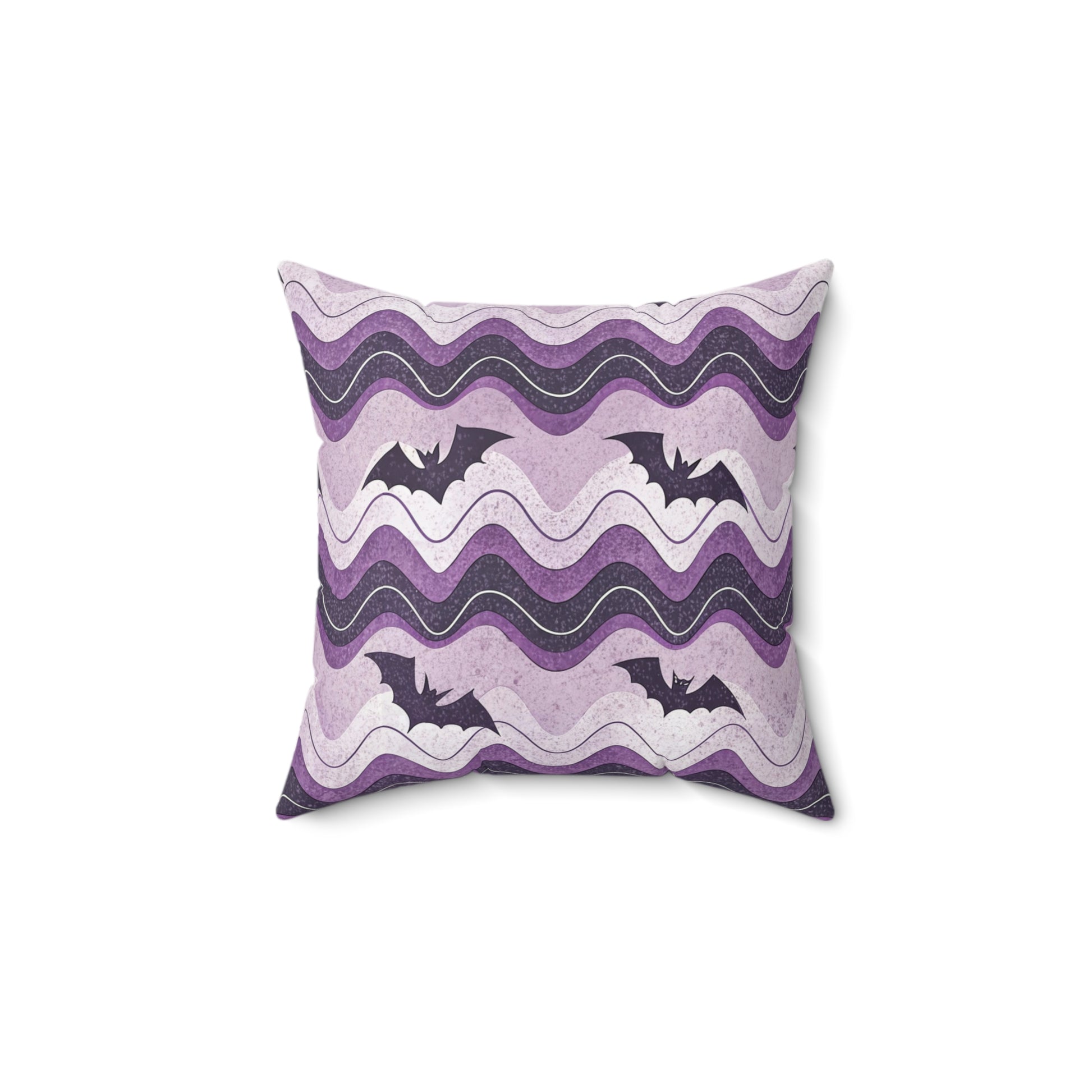 Bat Wave Spun Polyester Square Pillow, Artsulli - Art is Long, Life is Short, Home Decor, , , , , , , 