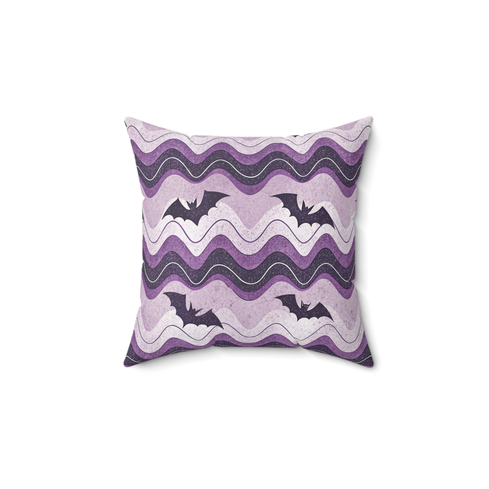 Bat Wave Spun Polyester Square Pillow, Artsulli - Art is Long, Life is Short, Home Decor, , , , , , , 