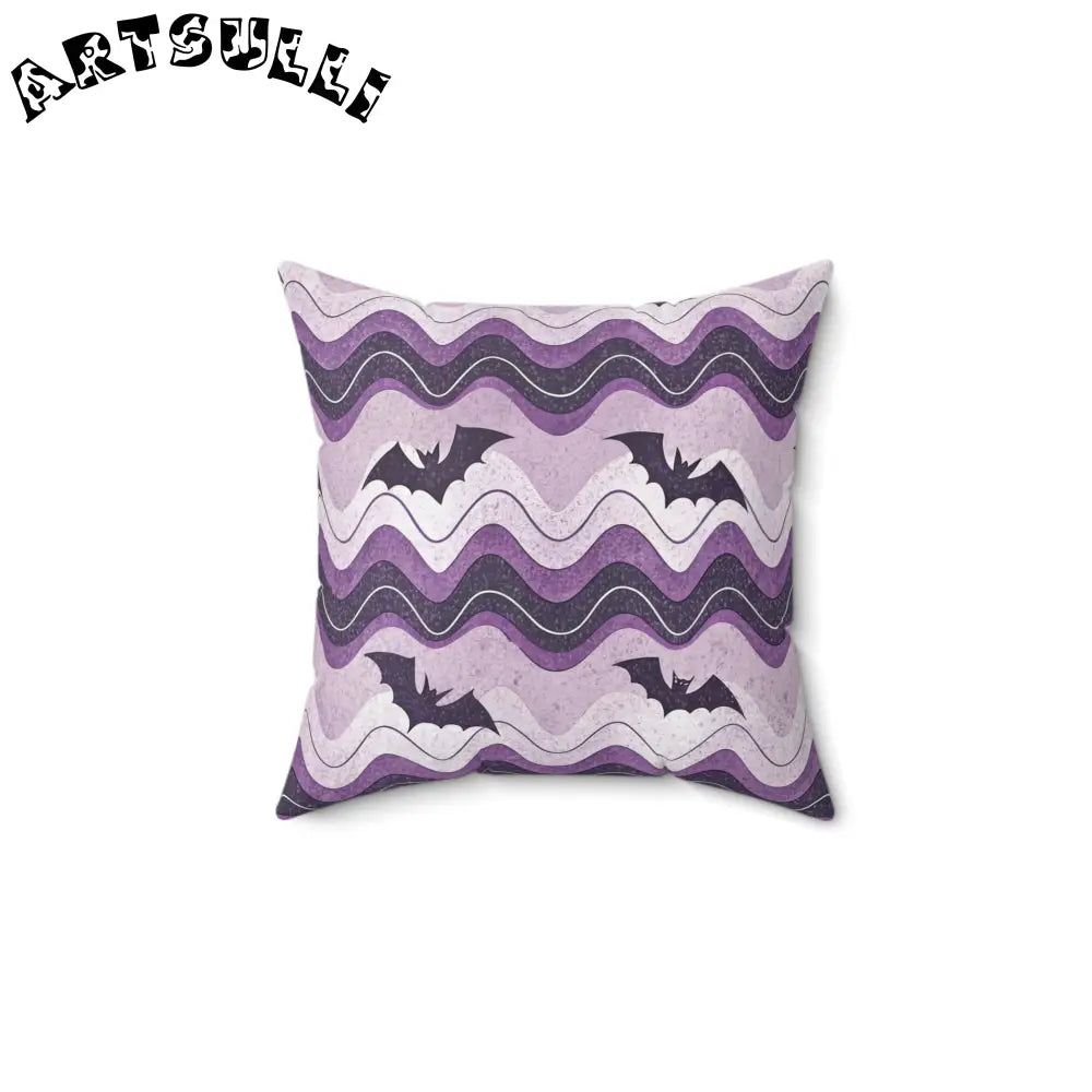JAKKOUTTHEBXX Bat Wave Spun Polyester Square Pillow JAKKOUTTHEBXX