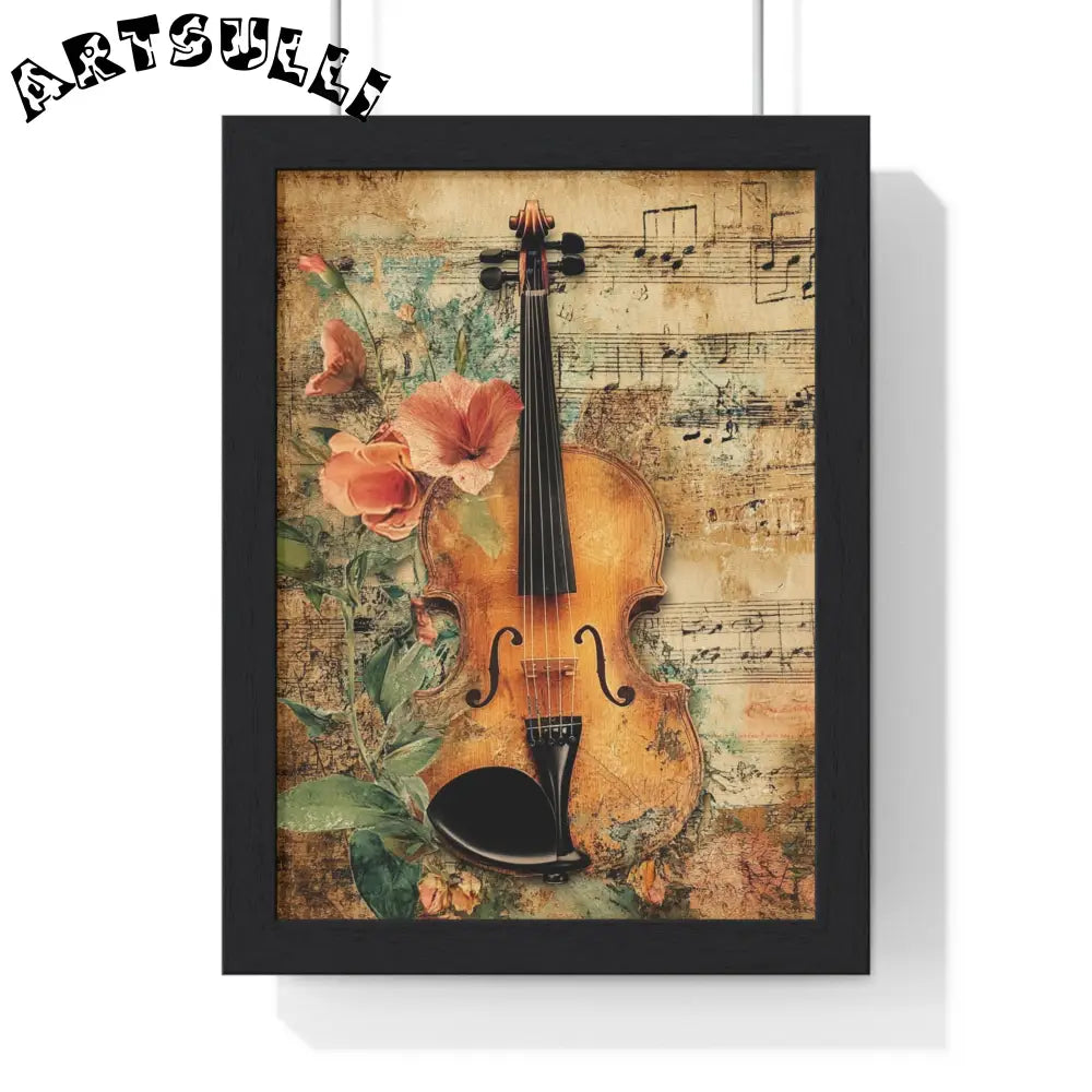 Violin Type Beat Art Vertical Framed Poster, Artsulli - Art is Long, Life is Short, Poster, Size, 8" x 11", Color, Black, , , 24495914107184498759