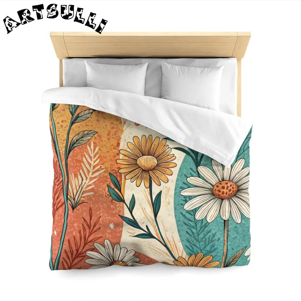 JAKKOUTTHEBXX Retro Daisy Dream Microfiber Duvet Cover JAKKOUTTHEBXX