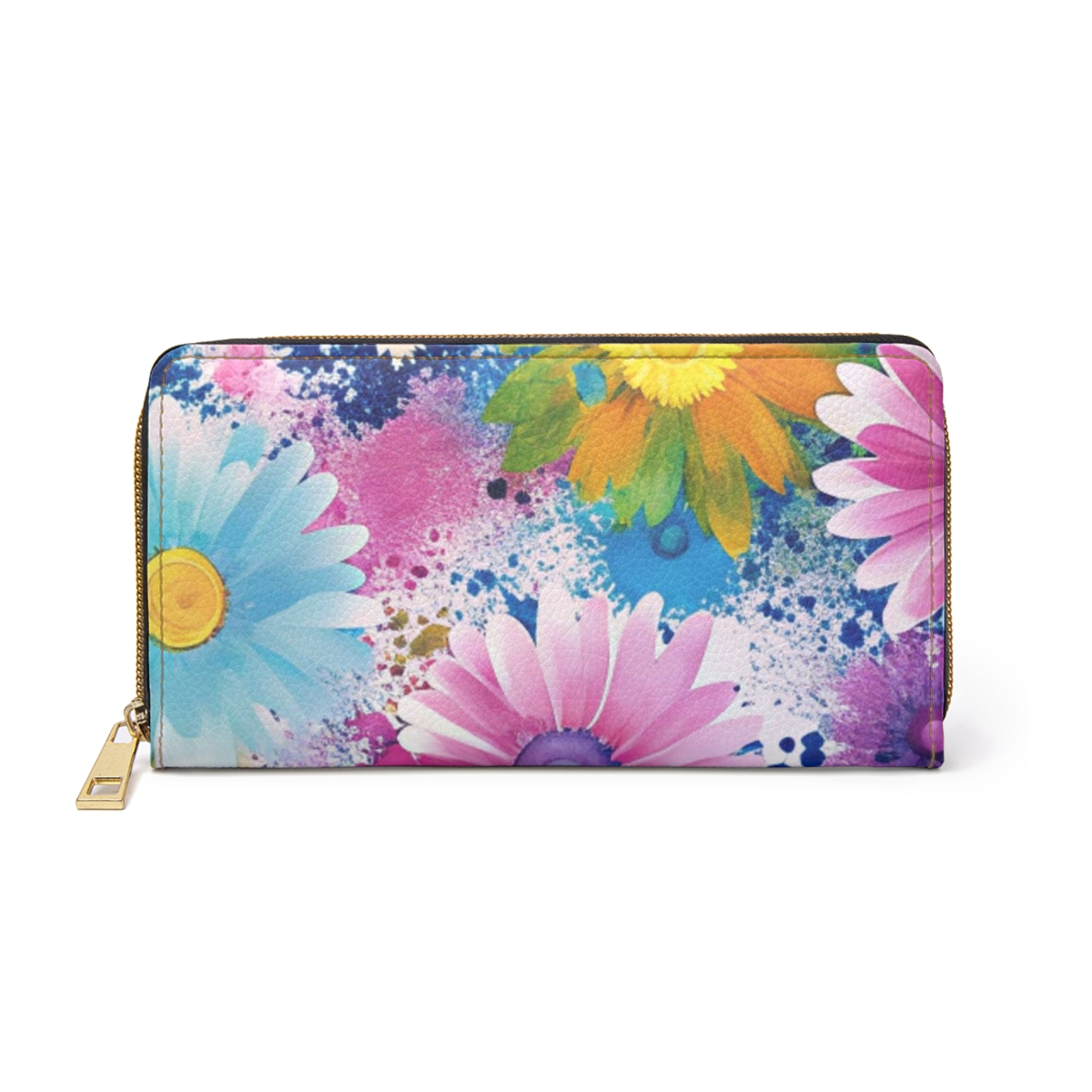 Magical Flower Explosion Multi-Color Zipper Wallet, Artsulli - Art is Long, Life is Short, Accessories, Size, One size, Color, White, , , 18028941731458