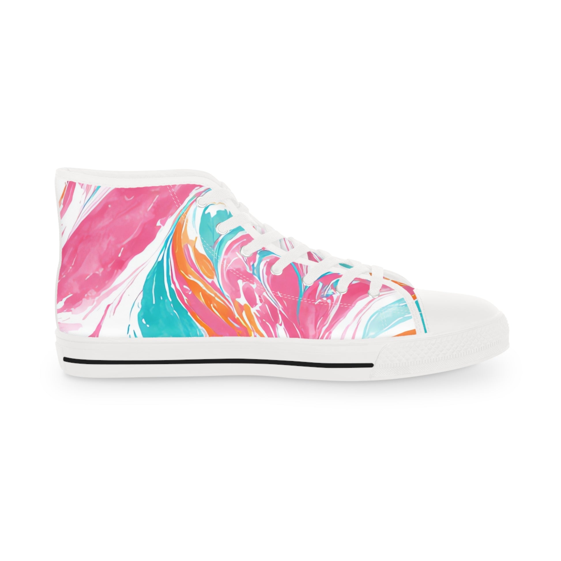 Liquid Pastel Spill III Multi-Color  Men's High Top Sneakers, Artsulli - Art is Long, Life is Short, Shoes, , , , , , , 