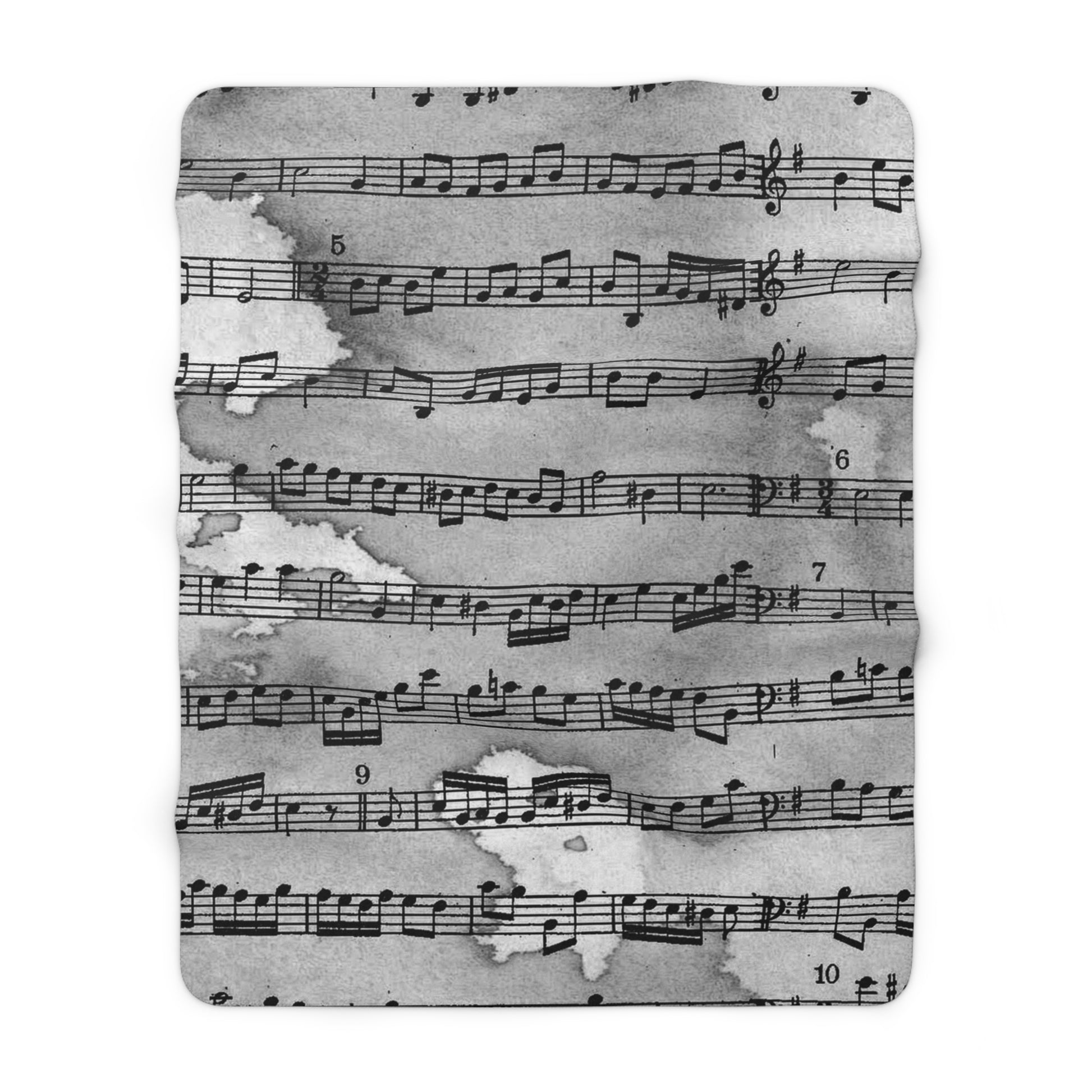 Drip Spill Type Beat Sheet Music Black Sherpa Fleece Blanket, Artsulli - Art is Long, Life is Short, Home Decor, Size, 60" × 80", , , , , 59001565632254909948