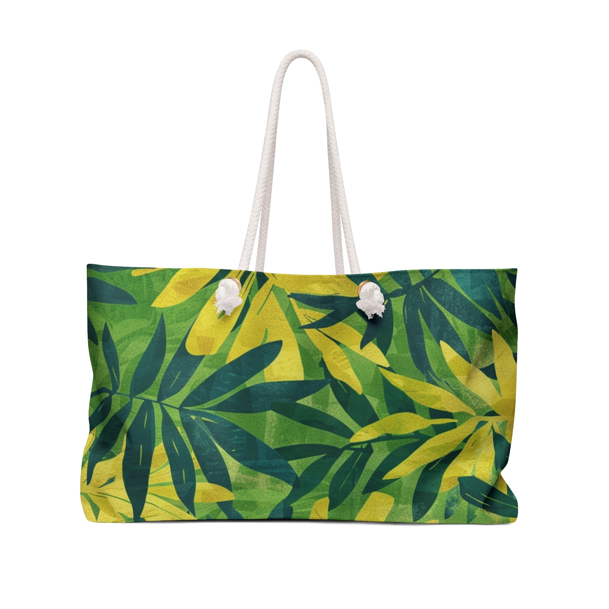 Green Leaf x Yellow Leaf x Tropical x Jungle Weekender Bag, Artsulli - Art is Long, Life is Short, Bags, Size, 24" × 13", , , , , 24375095255904678568
