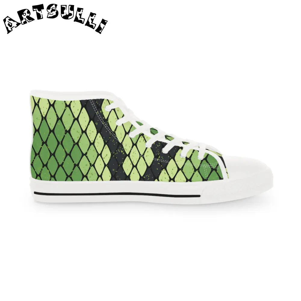 JAKKOUTTHEBXX Snake Skin Men’s High Top Sneakers JAKKOUTTHEBXX