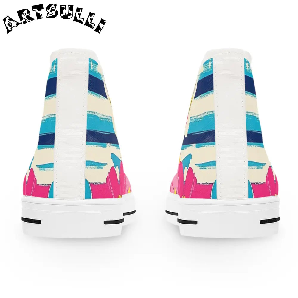 JAKKOUTTHEBXX Dayglo Floral Stripes II Multi-Color Women’s High Top
