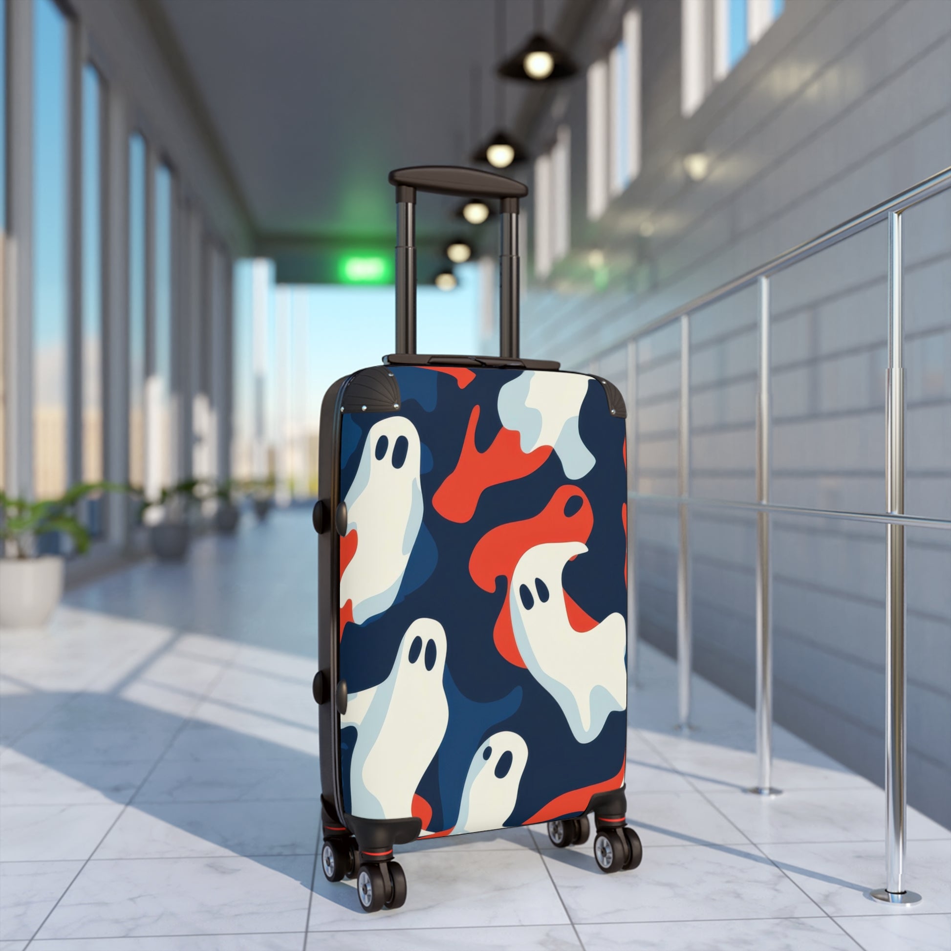 Camo Ghosts Suitcase, Artsulli - Art is Long, Life is Short, Bags, , , , , , , 
