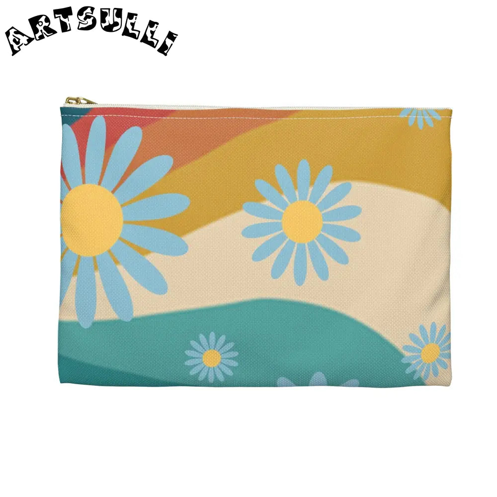 JAKKOUTTHEBXX Psychedelic Floral Hills Multi-Color Accessory Pouch