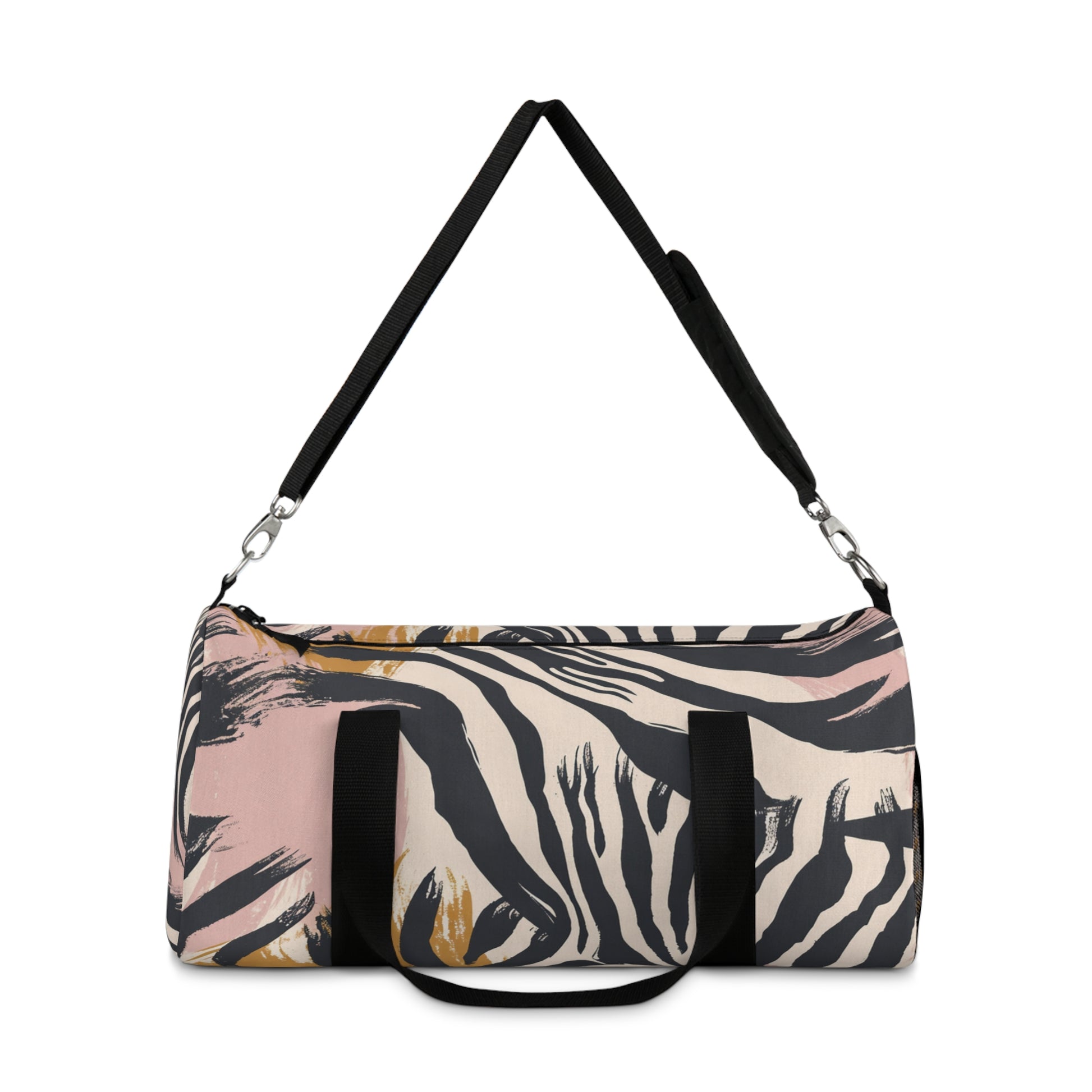 Zebra Brush Strokes Duffel Bag, Artsulli - Art is Long, Life is Short, Bags, , , , , , , 