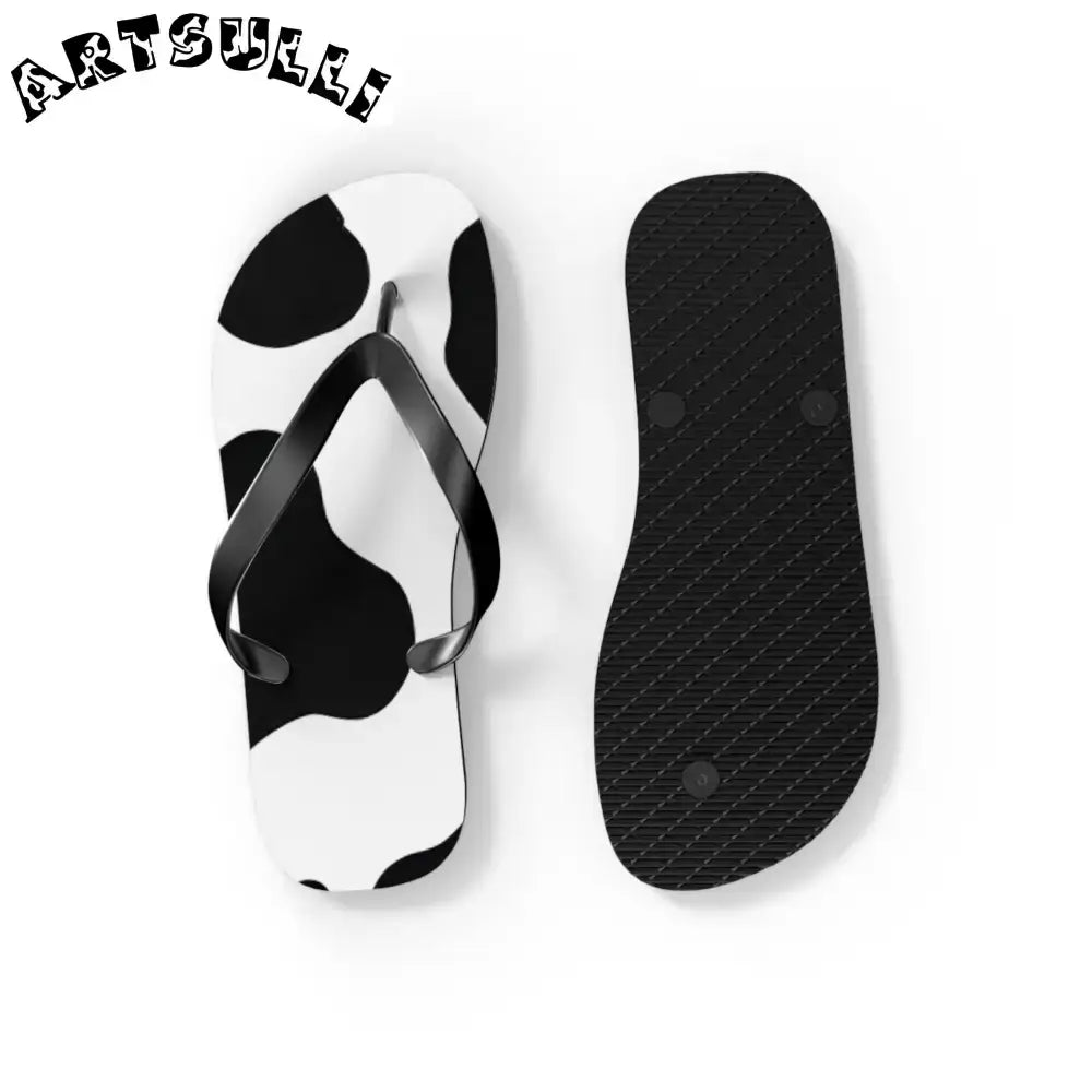 JAKKOUTTHEBXX Cow Print Illustration Printed Flip Flops 2025