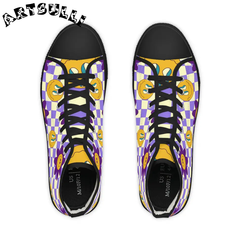 JAKKOUTTHEBXX Trippy Flower Power Motifs II Men’s High Top Sneakers
