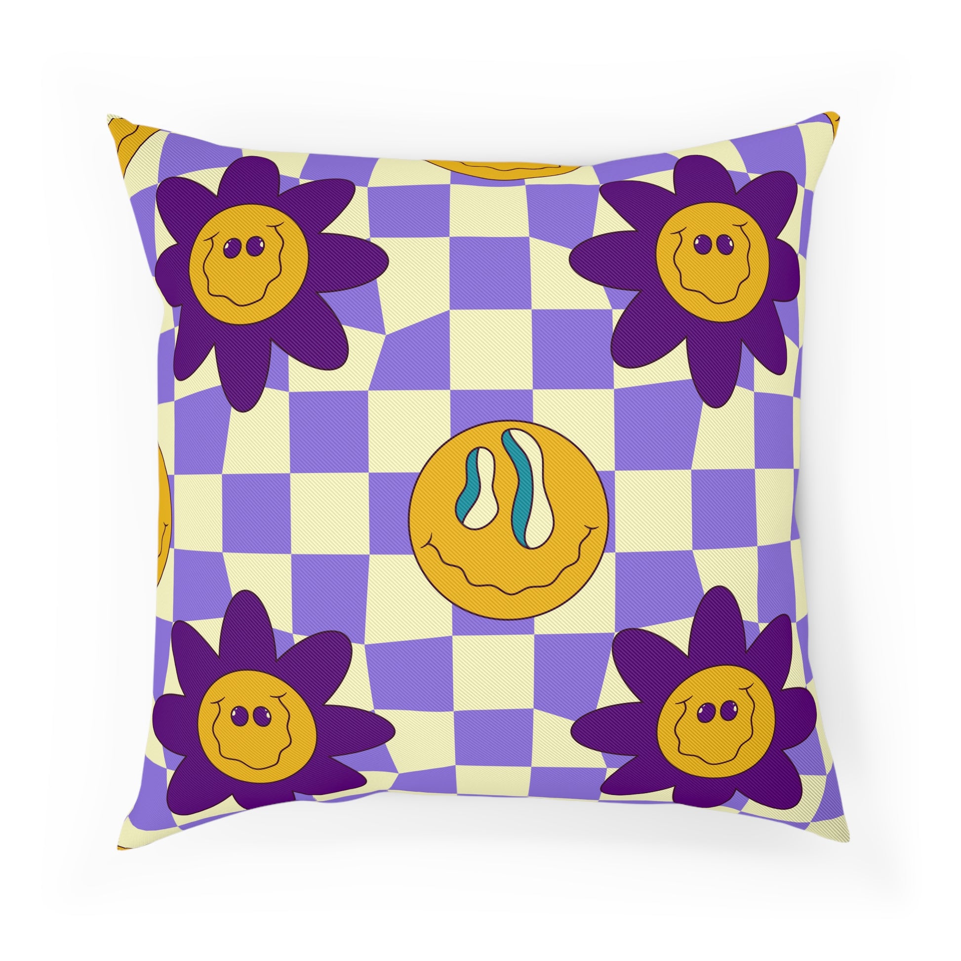 Trippy Flower Power Motifs Pink Cushion, Artsulli - Art is Long, Life is Short, Home Decor, Size, 18.1" × 18.1", , , , , 13733870818134