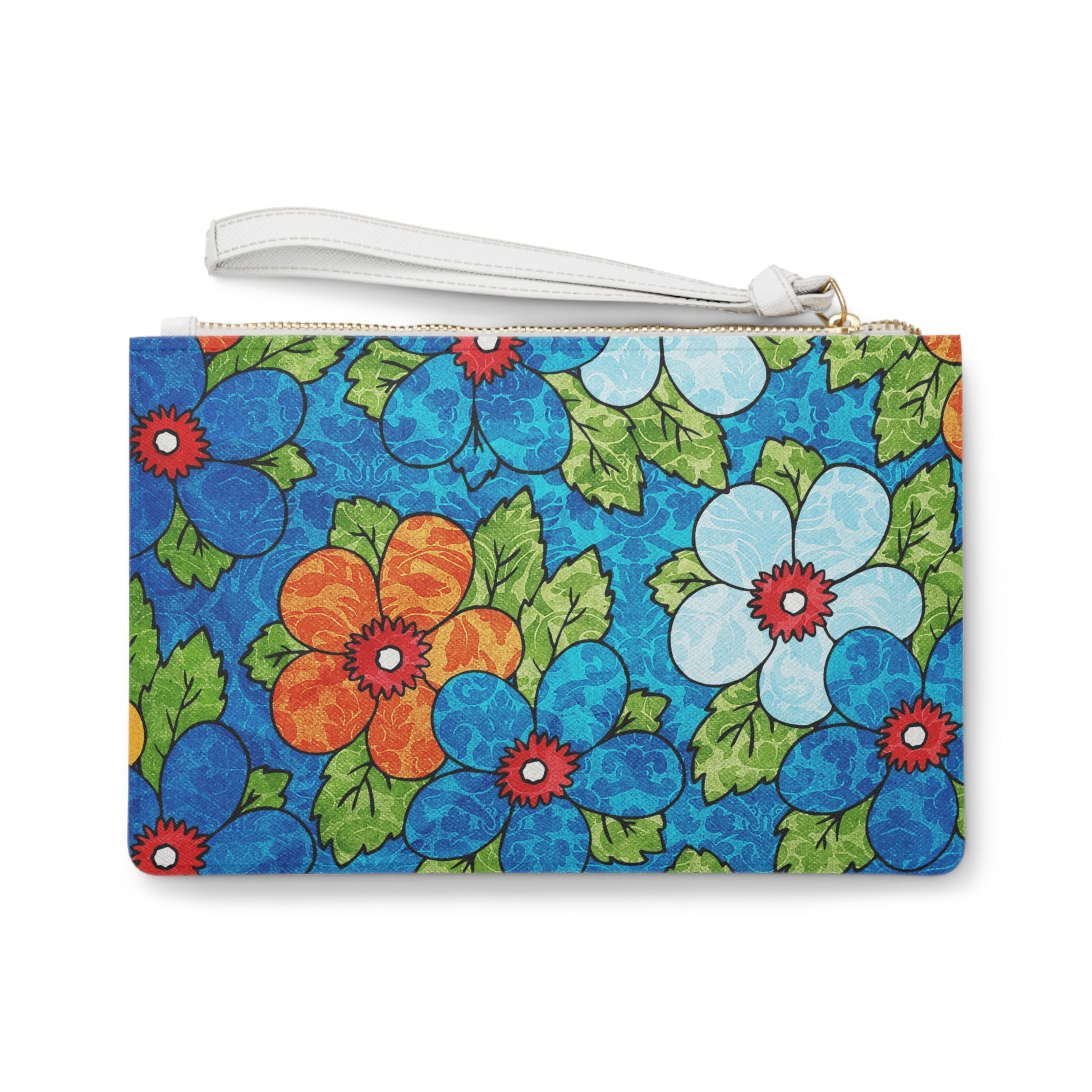 Blue Orange Groovy Clutch Bag, Artsulli - Art is Long, Life is Short, Bags, , , , , , , 