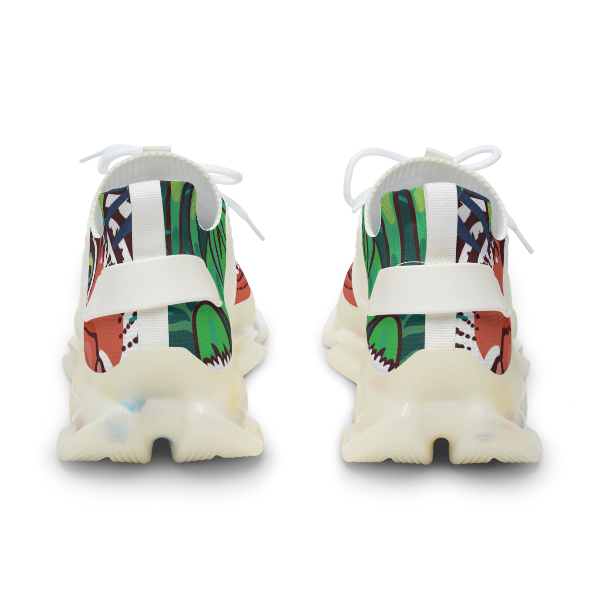 Tropical Jungle Tigers Green Men's Mesh Sneakers, Artsulli - Art is Long, Life is Short, Shoes, , , , , , , 