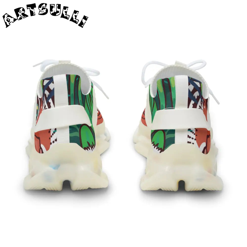 JAKKOUTTHEBXX Tropical Jungle Tigers Green Men’s Mesh Sneakers