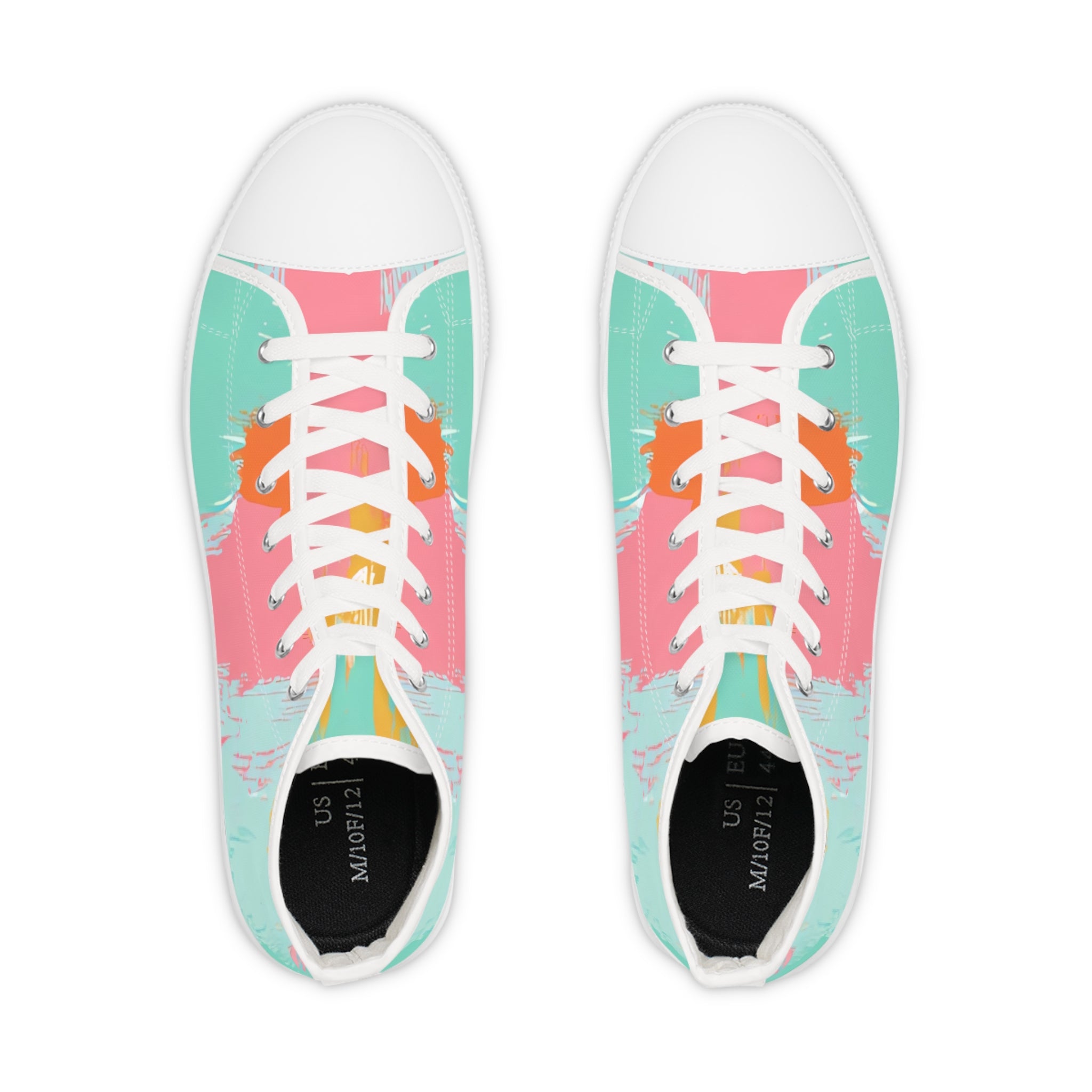 Preppy Pixel Bloom II Men's High Top Sneakers, Artsulli - Art is Long, Life is Short, Shoes, , , , , , , 