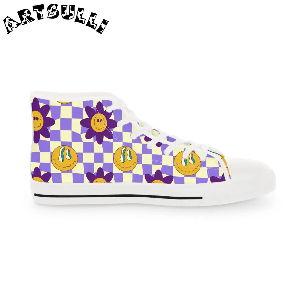 JAKKOUTTHEBXX Trippy Flower Power Men’s High Top Sneakers