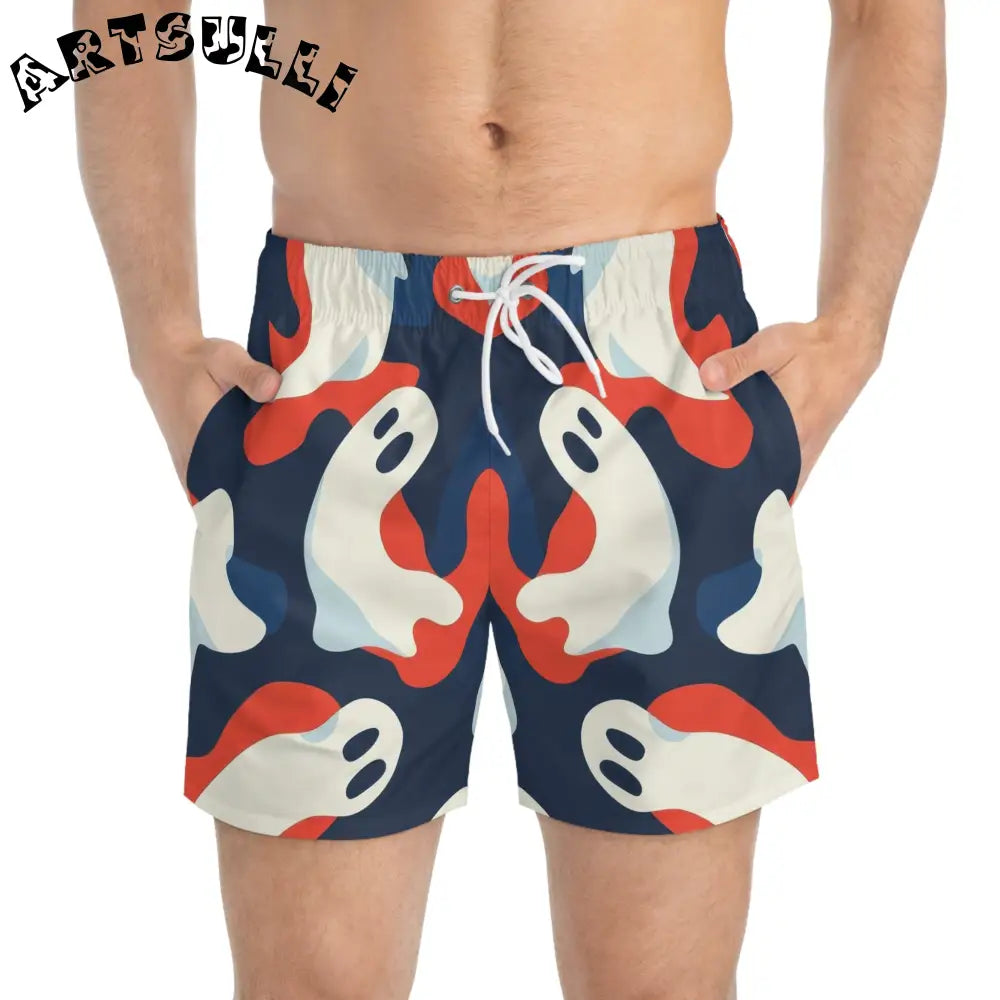 JAKKOUTTHEBXX Camo Ghosts Swim Trunks (AOP) JAKKOUTTHEBXX Artsulli