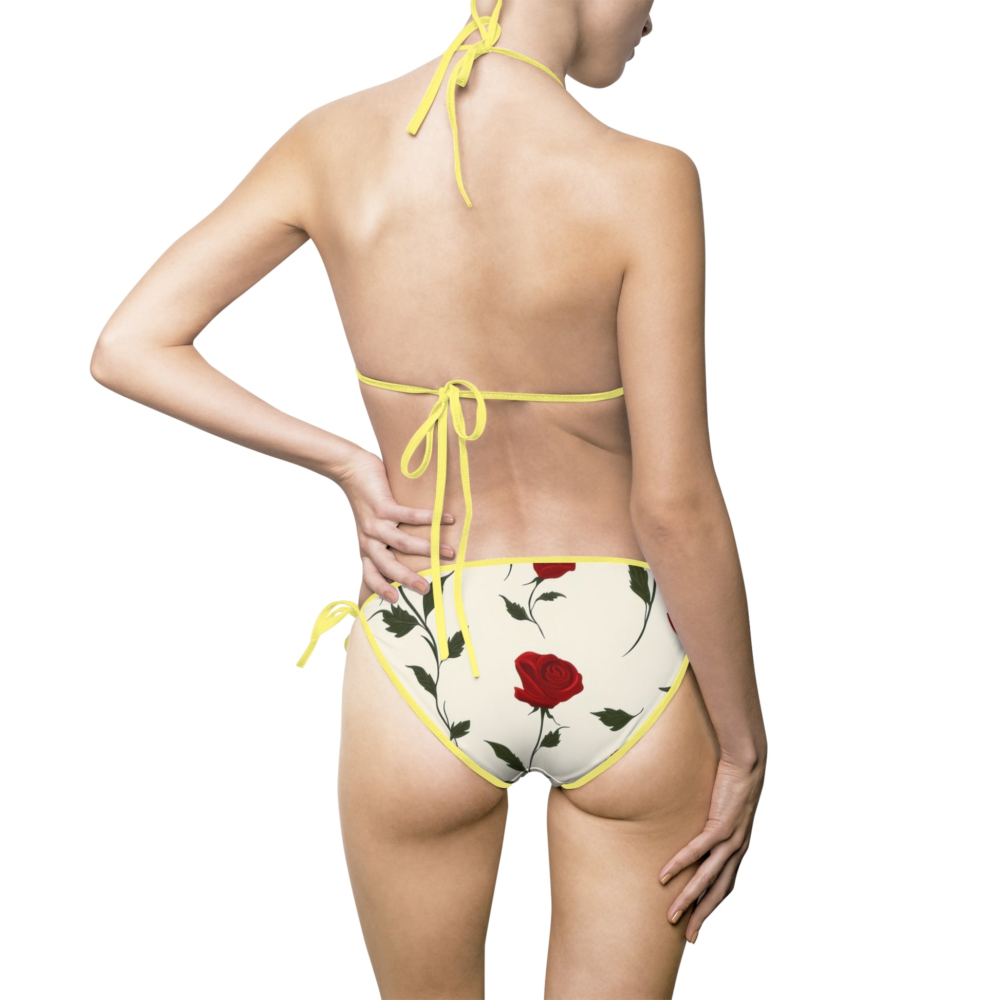 Red Roses Women's Bikini Swimsuit (AOP), Artsulli - Art is Long, Life is Short, All Over Prints, , , , , , , 