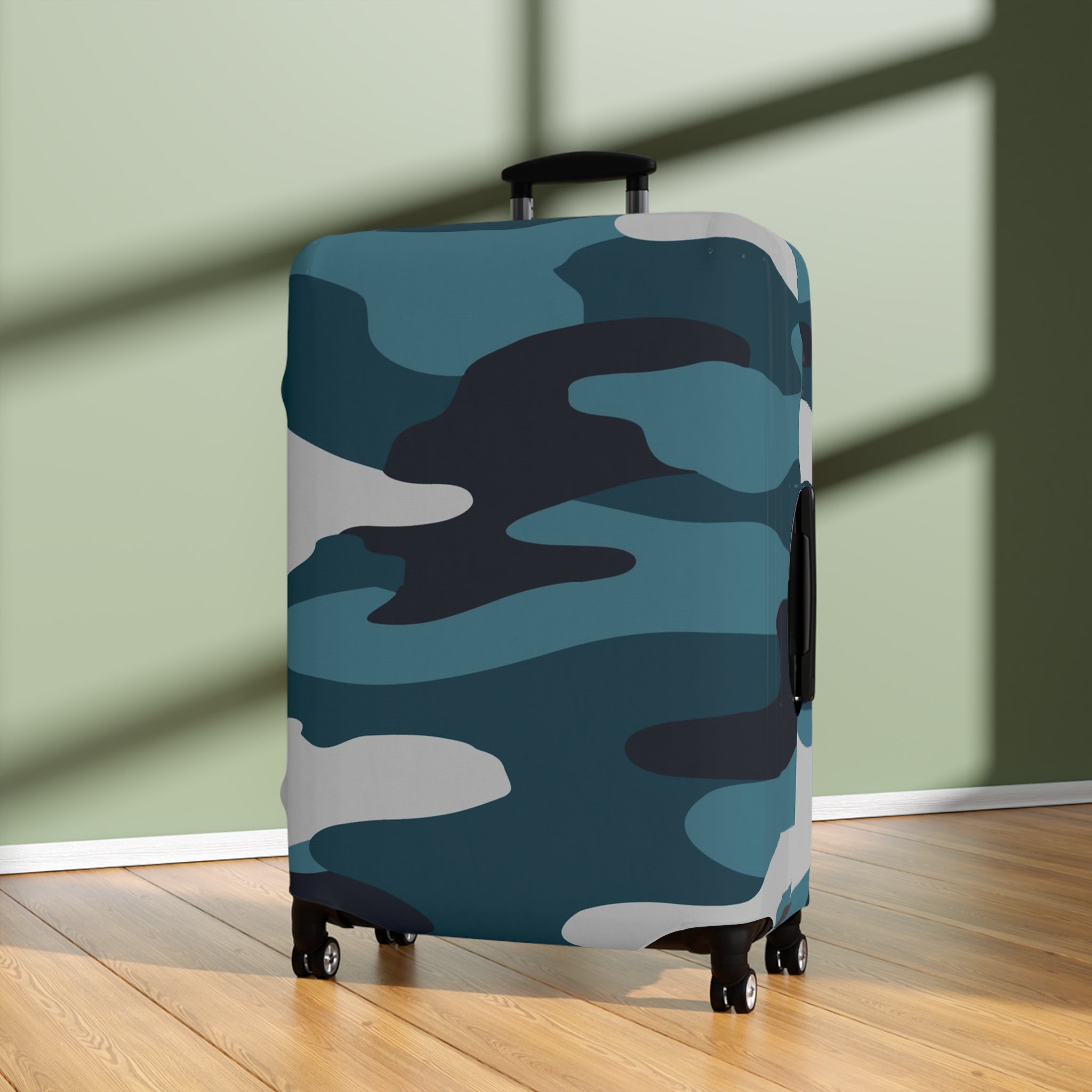 Blue Camouflage Luggage Cover, Artsulli - Art is Long, Life is Short, Accessories, , , , , , , 