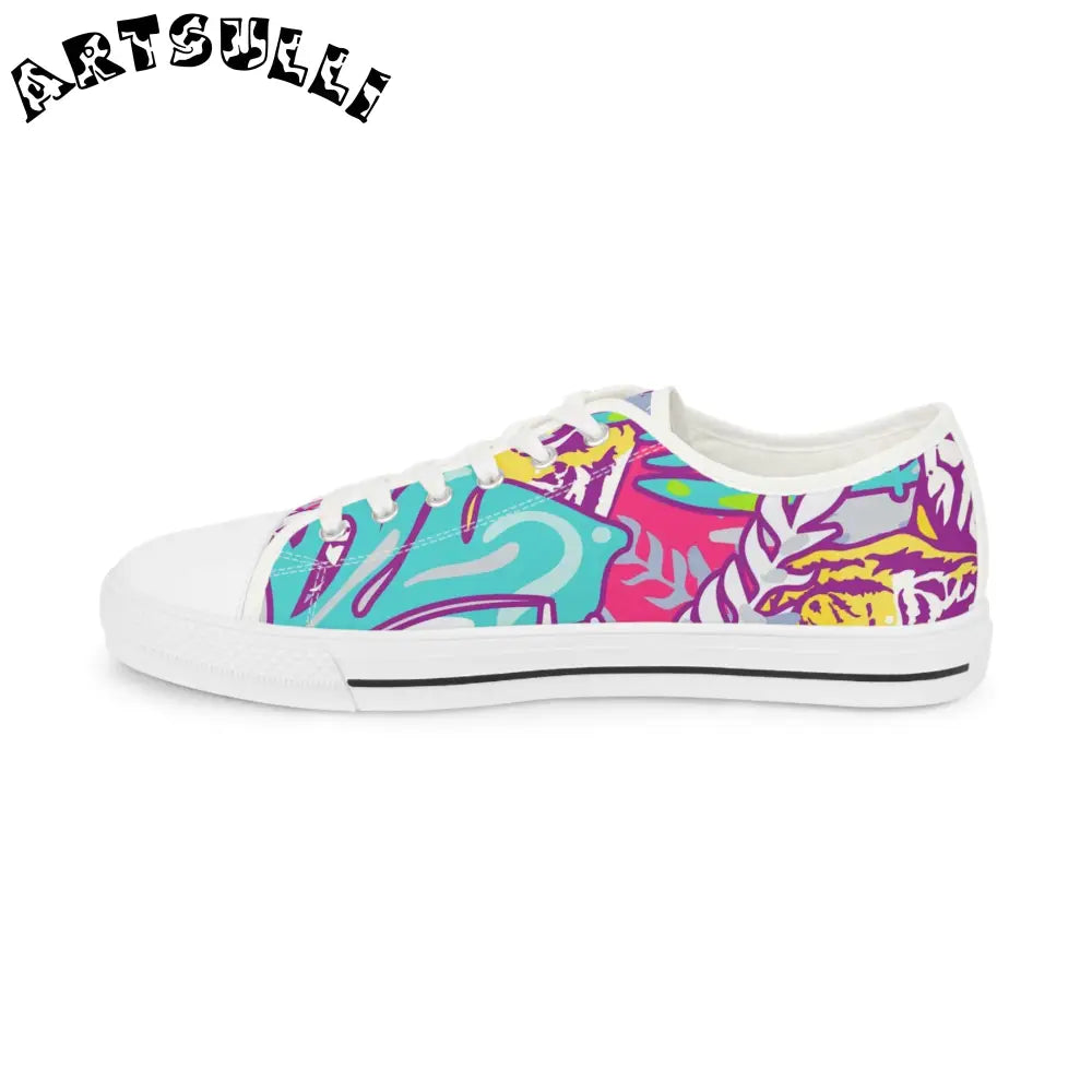 JAKKOUTTHEBXX Tropical Jungle Tigers Torquise and Purple Men’s Low