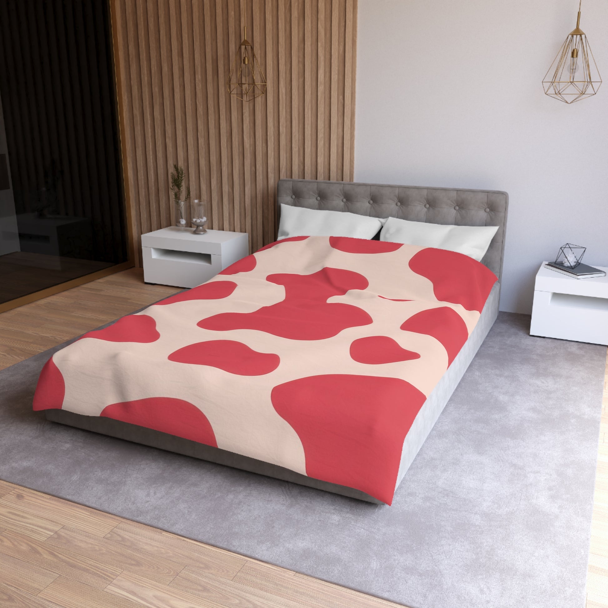 Red Jungle Cow Microfiber Duvet Cover, Artsulli - Art is Long, Life is Short, Home Decor, , , , , , , 
