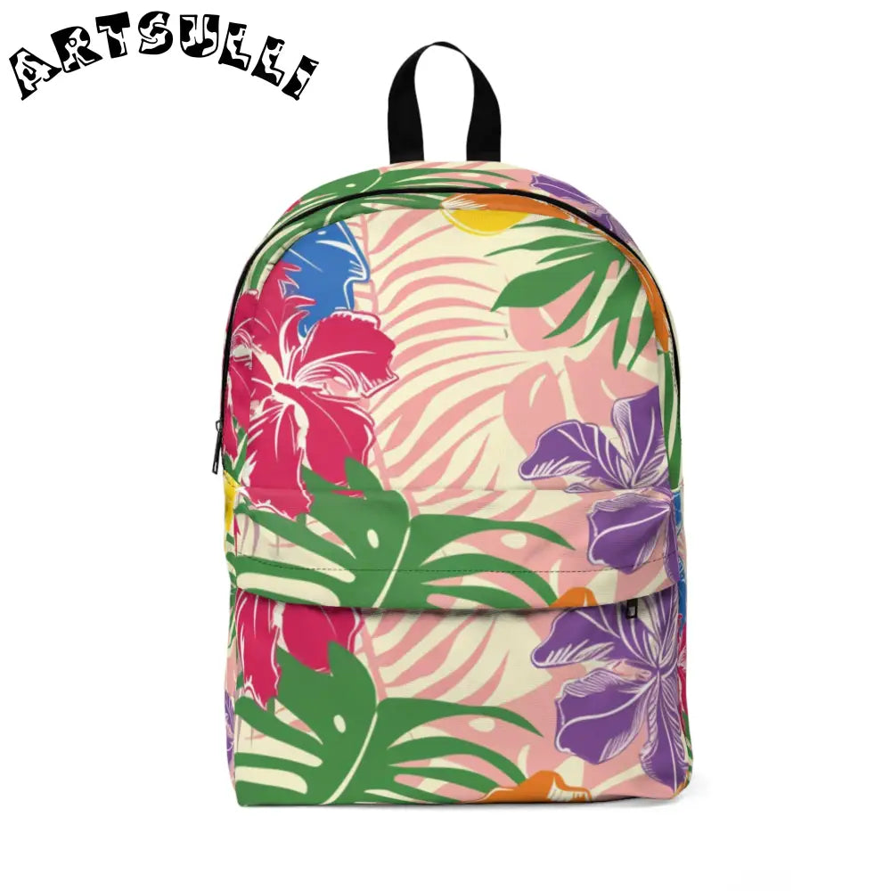 Blooming Tropical Flowers Unisex Classic Backpack, Artsulli - Art is Long, Life is Short, Bags, Size, One size, , , , , 29080906887525773147