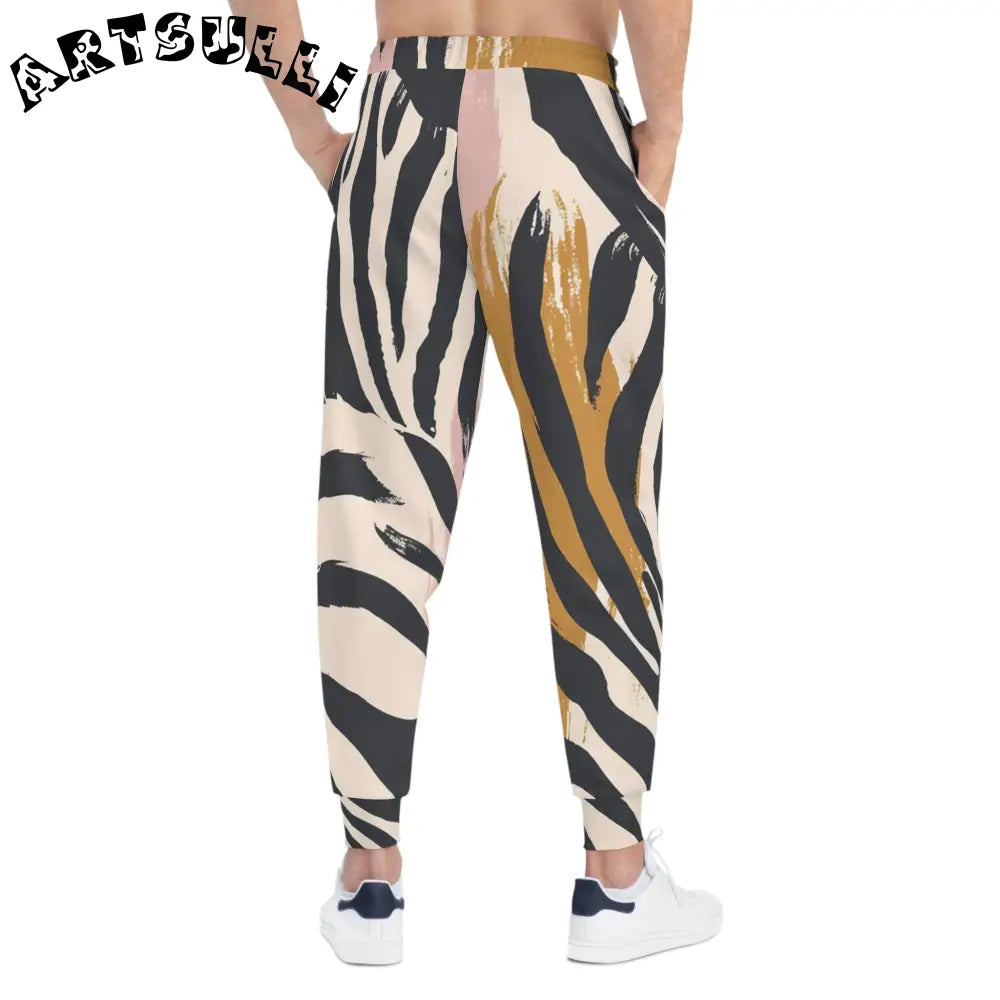 JAKKOUTTHEBXX Artsy Zebra Striped Jogging Pants JAKKOUTTHEBXX
