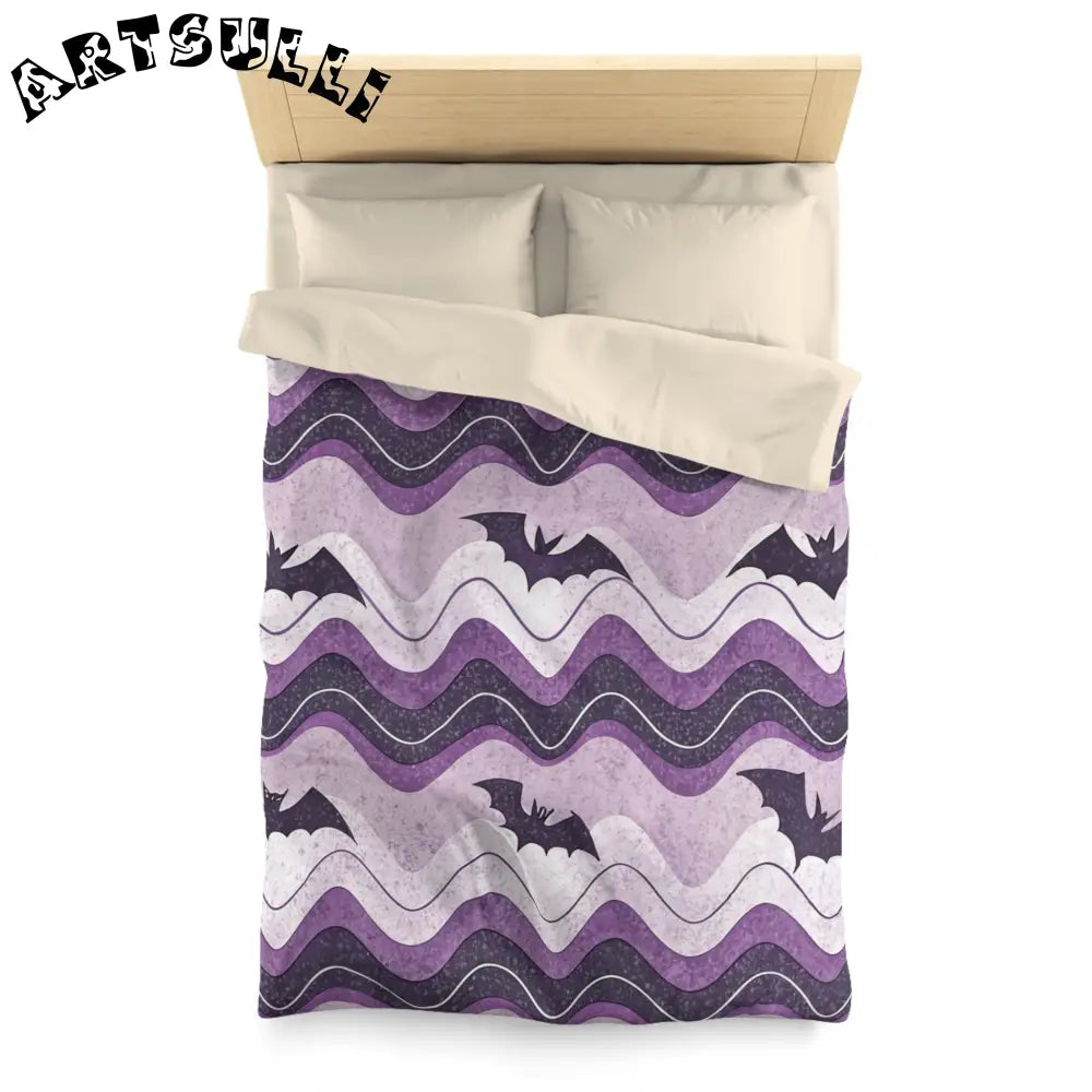 JAKKOUTTHEBXX Bat Wave Microfiber Duvet Cover JAKKOUTTHEBXX Artsulli