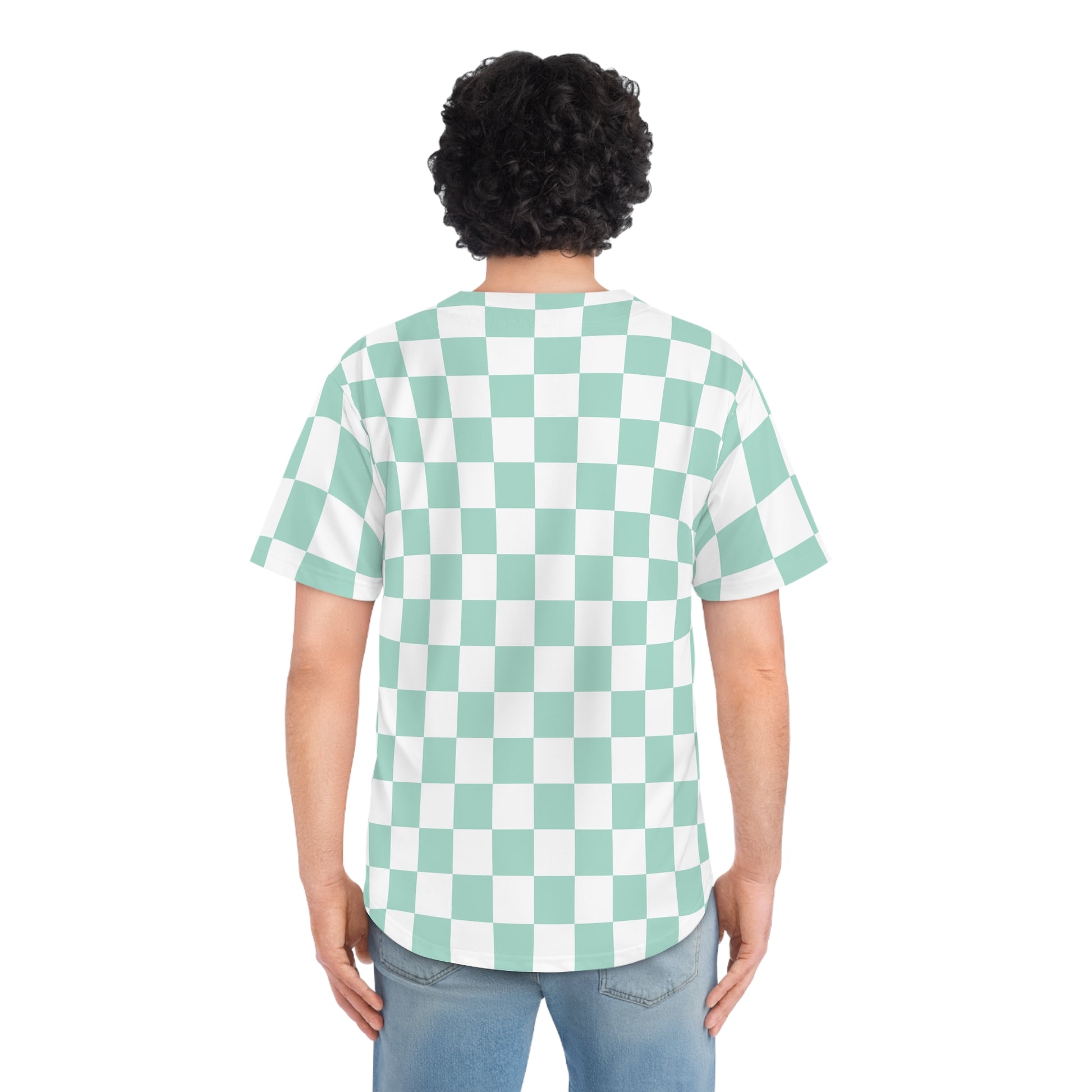 Chessboard Men's Baseball Jersey (AOP), Artsulli - Art is Long, Life is Short, All Over Prints, , , , , , , 