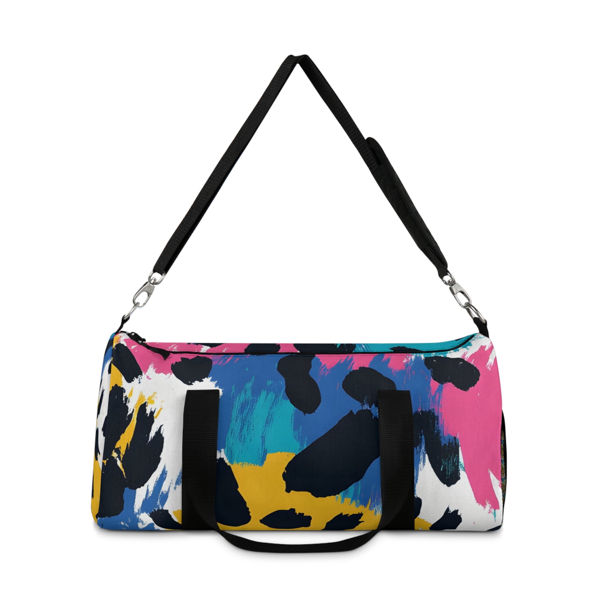 Leopard Print x Paint Brush Strokes Multi-Color Duffel Bag, Artsulli - Art is Long, Life is Short, Bags, , , , , , , 