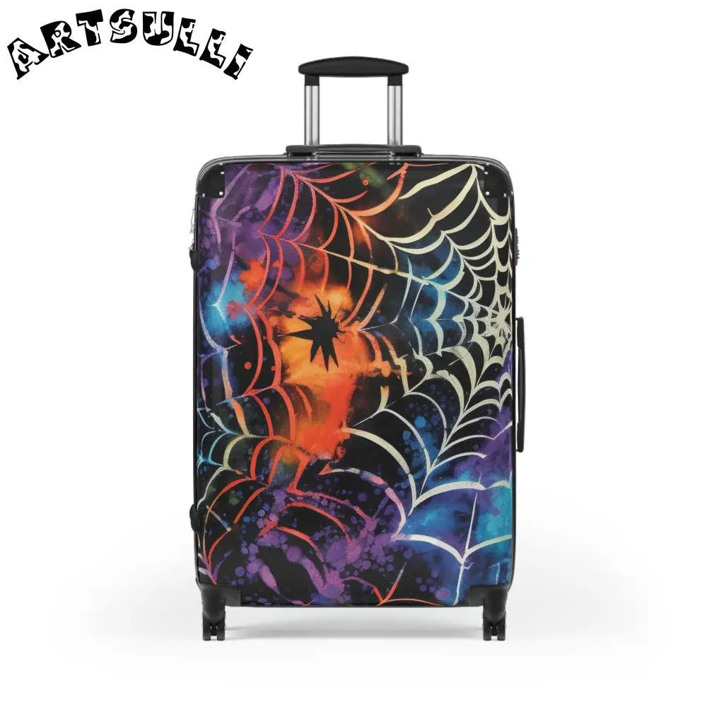 JAKKOUTTHEBXX Colorful Spider Web Carry On Luggage 2025