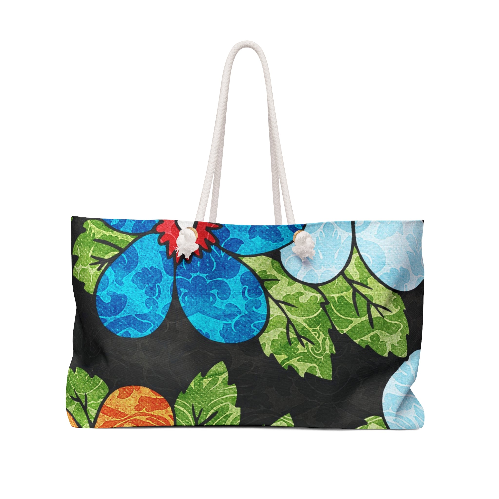 Groovy Black Floral Kl Weekender Bag, Artsulli - Art is Long, Life is Short, Bags, , , , , , , 