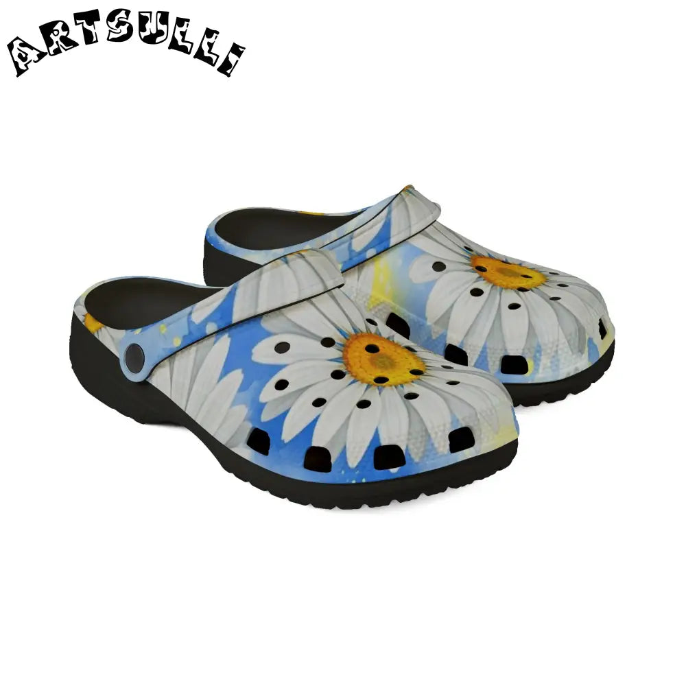 JAKKOUTTHEBXX Daisies EVA Foam Rubber Shoes (AOP) JAKKOUTTHEBXX
