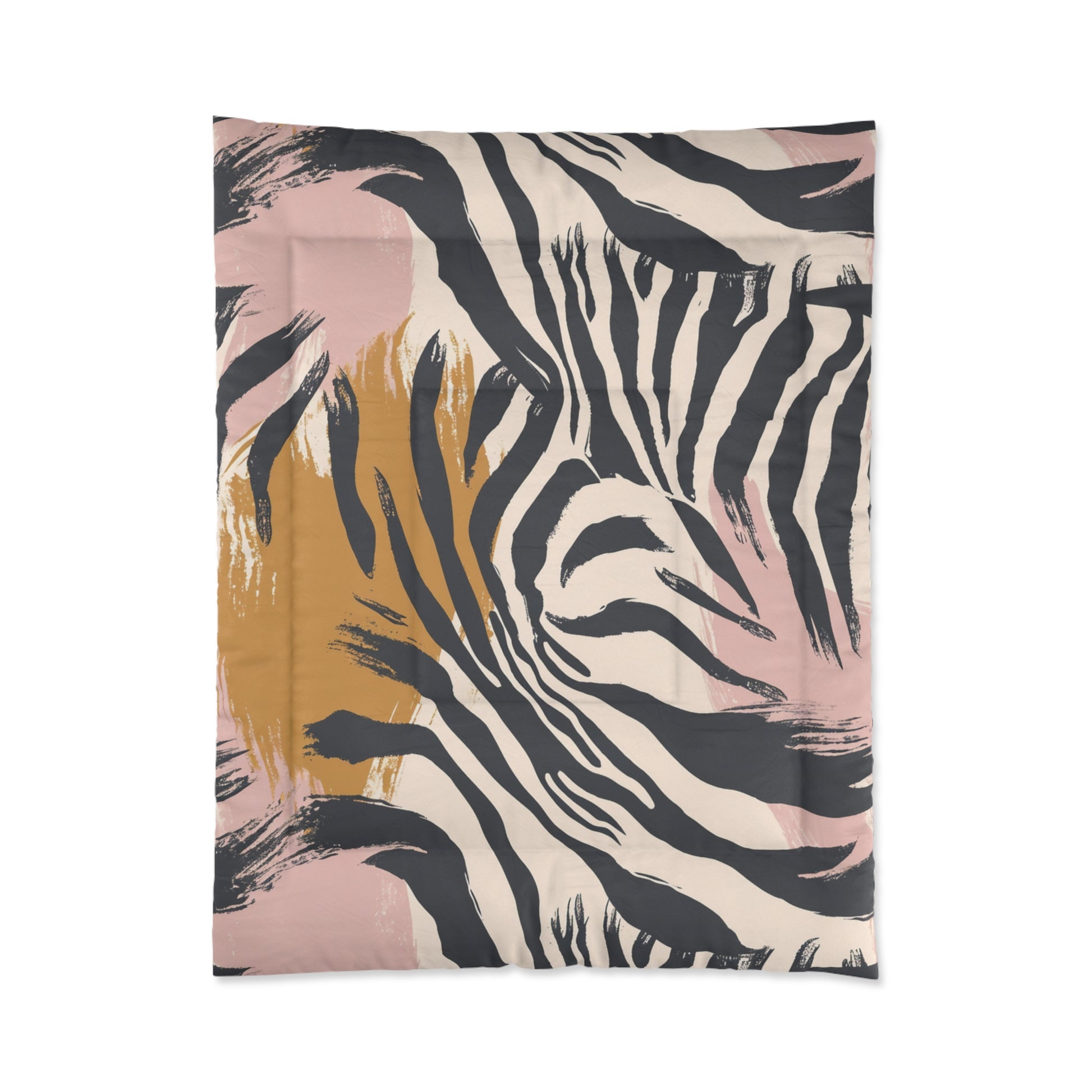 Zebra Brush Strokes Zebra Brush Strokes Comforter, Artsulli - Art is Long, Life is Short, Home Decor, Size, 68" × 88", , , , , 17639449551628