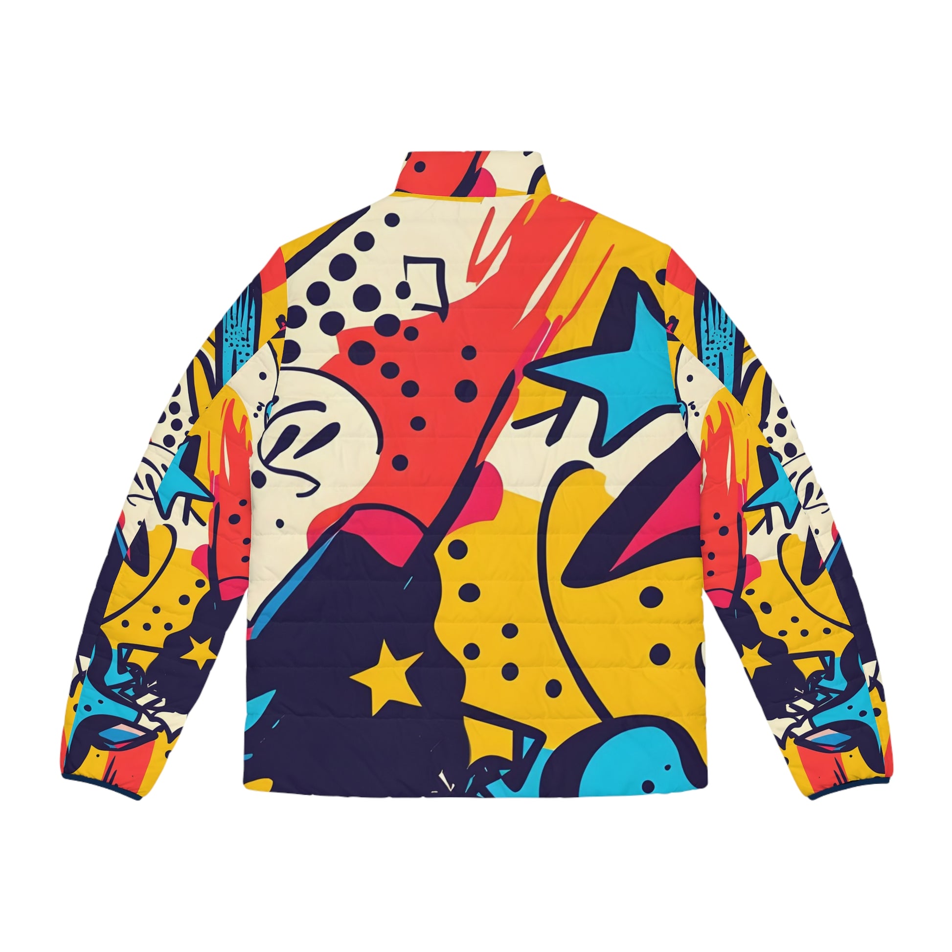 Comic x Pop Art Men's Puffer Jacket (AOP), Artsulli - Art is Long, Life is Short, All Over Prints, , , , , , , 