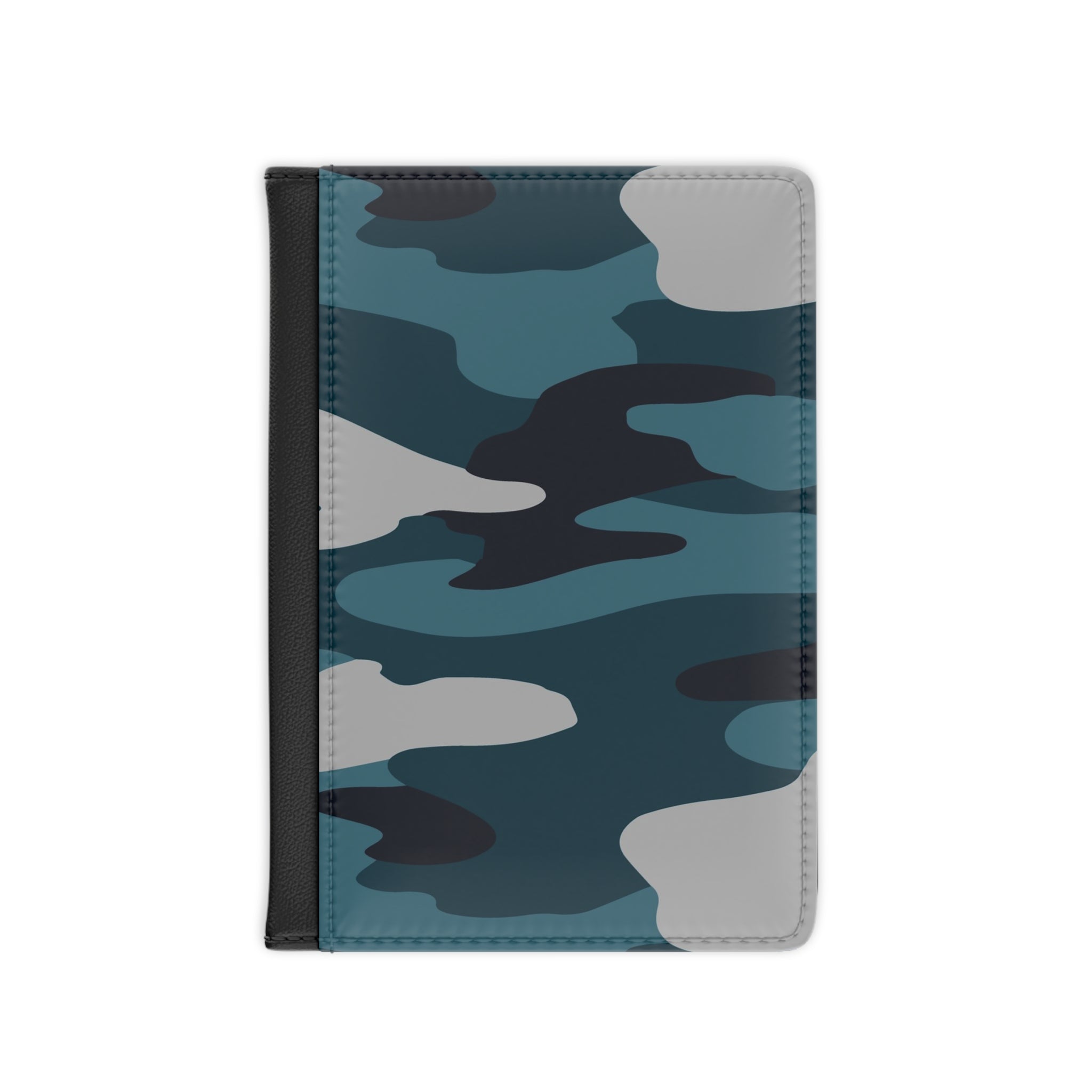 Blue Camouflage Passport Cover, Artsulli - Art is Long, Life is Short, Accessories, Size, 3.9" x 5.8", Color, Black, , , 11730684580545